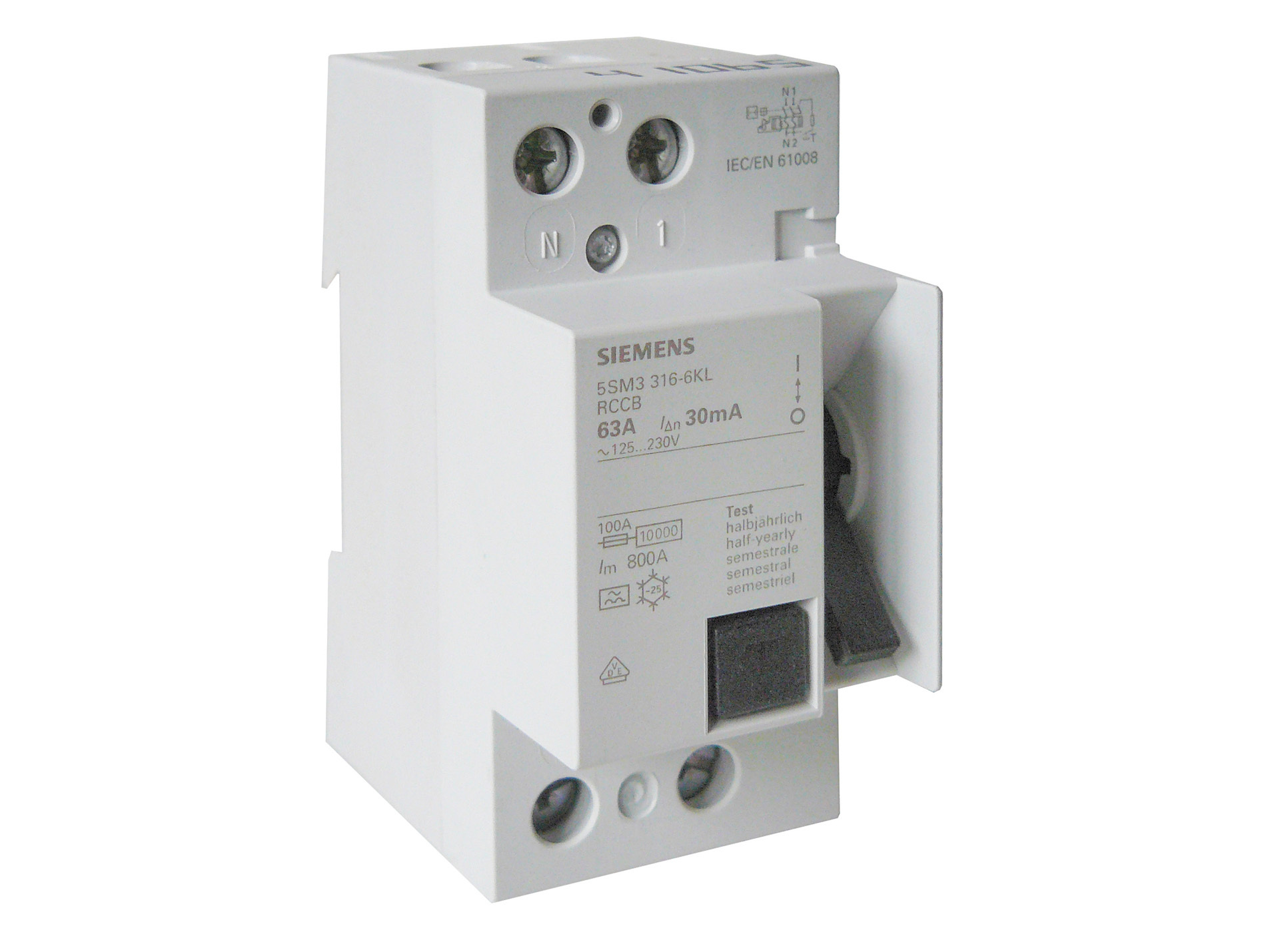 Interrupteur différentiel Type A 63A 30mA SIEMENS