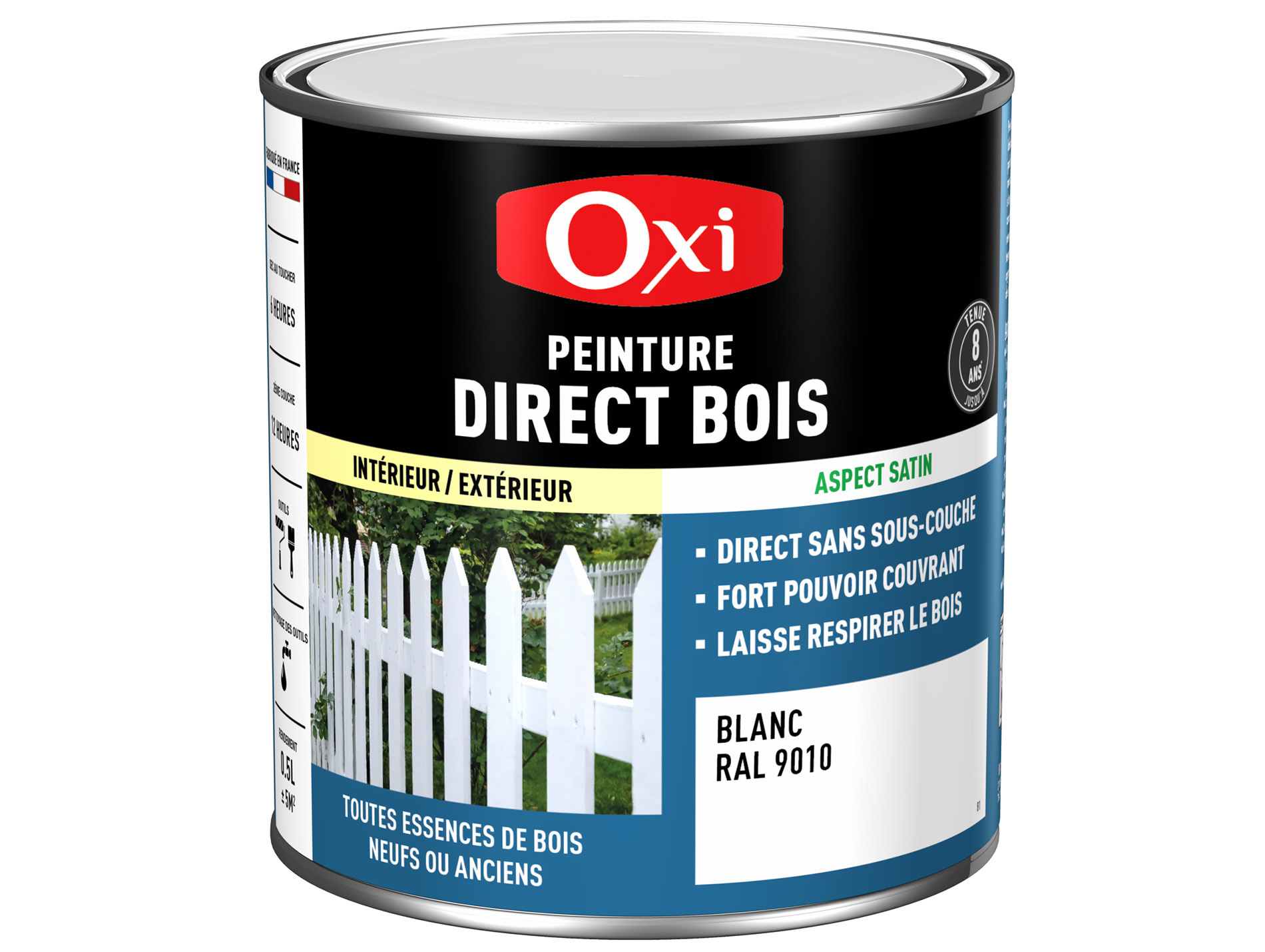 Peinture bois extérieur OXYTOL Blanc 500ml