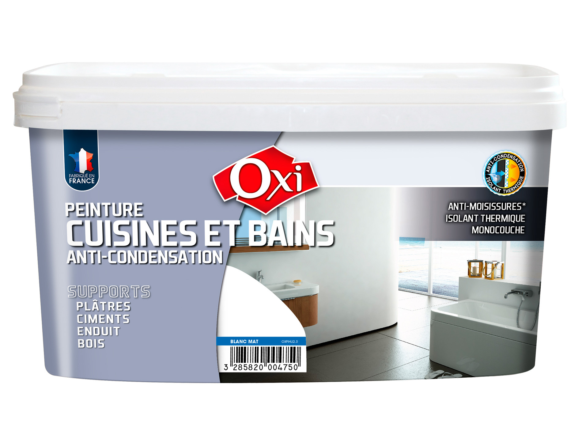Peinture OXYTOL pièces humides blanc 2.5L