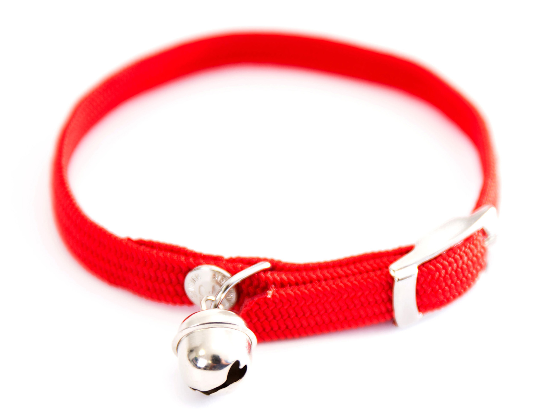 Collier chat élastique 10mm L.30cm rouge