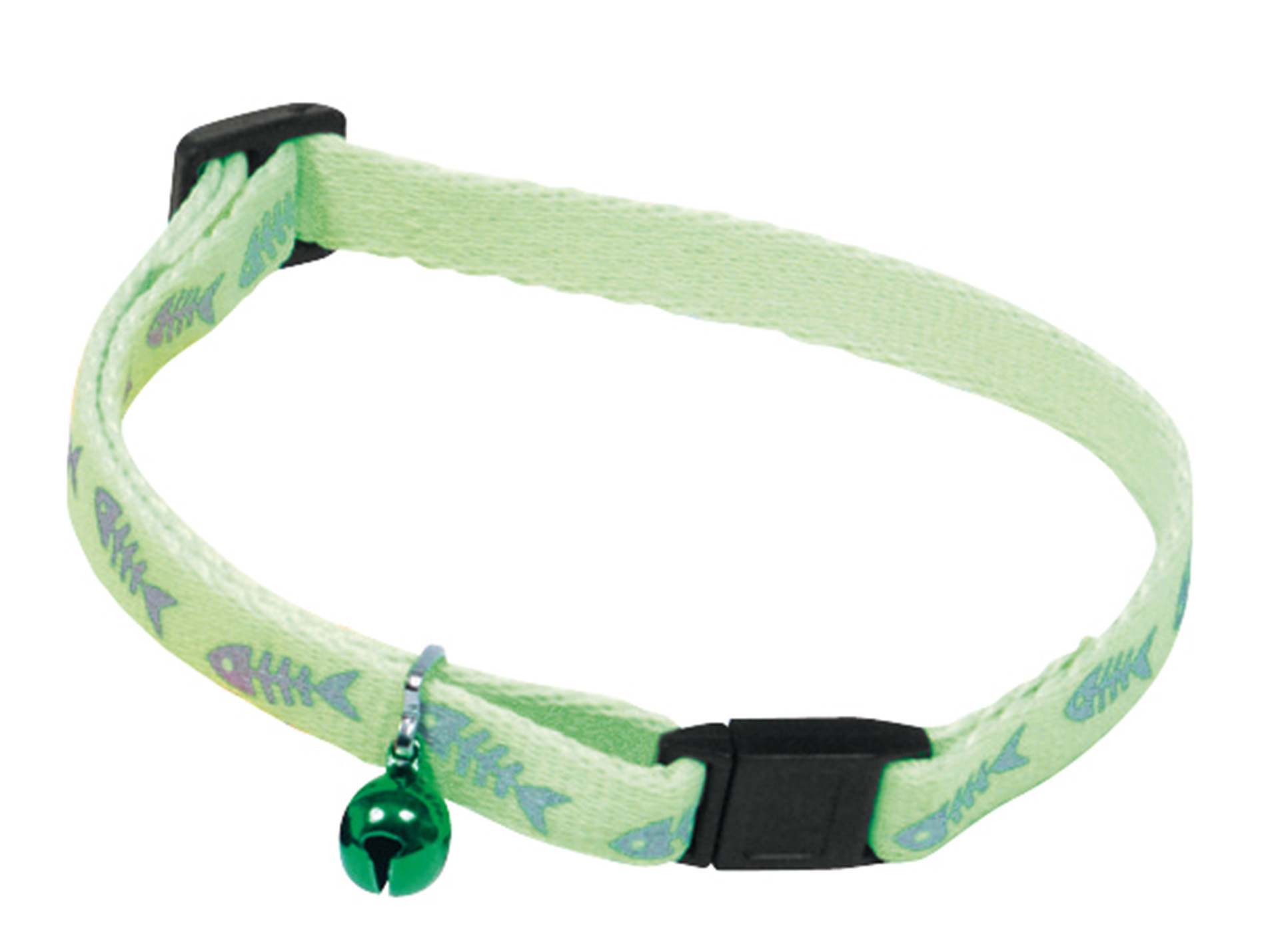 Collier en nylon réglable MARTIN SELLIER l.10mm L.35cm Vert fluo