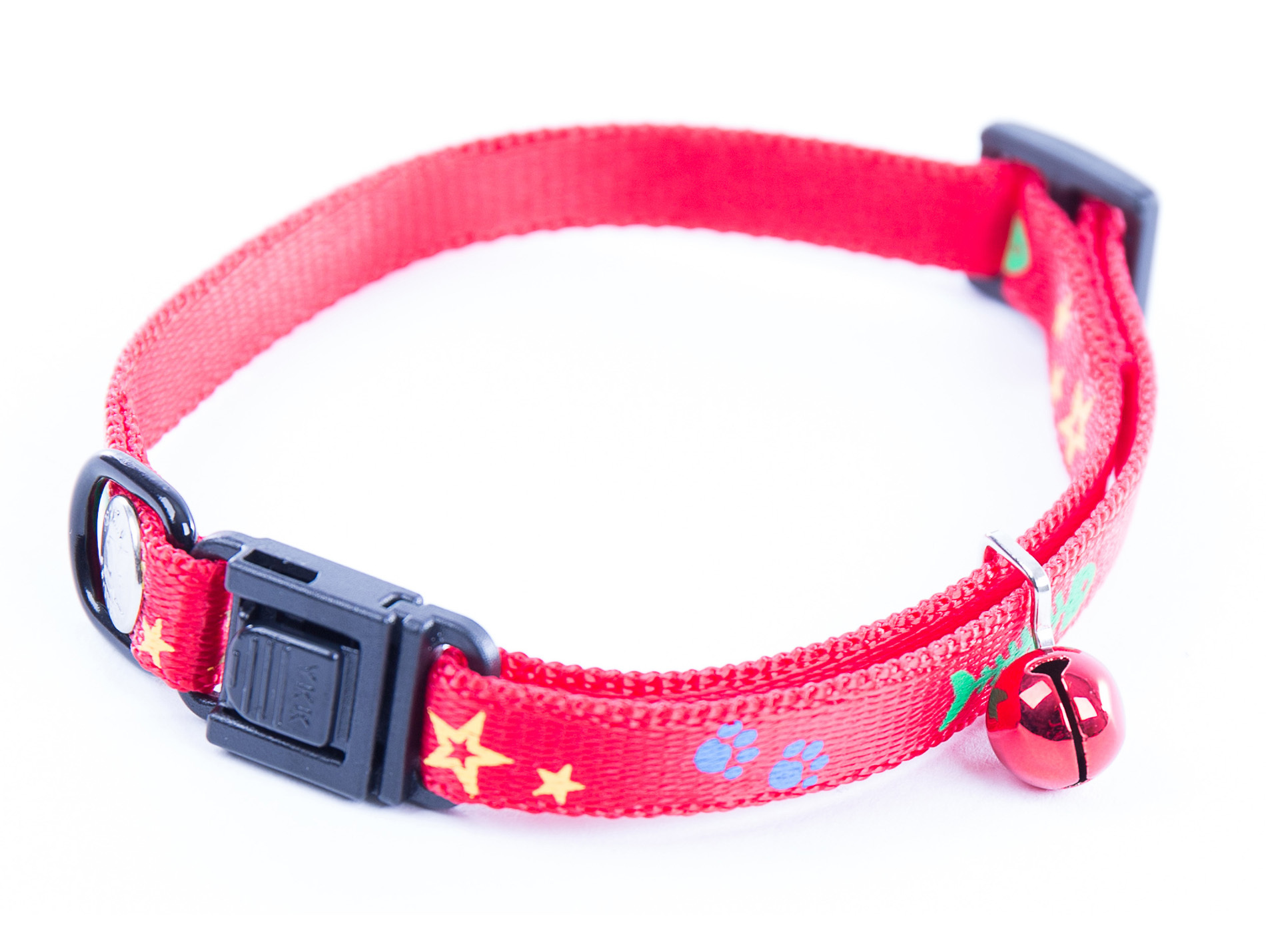 Collier chat à motifs Fish & Star rouge
