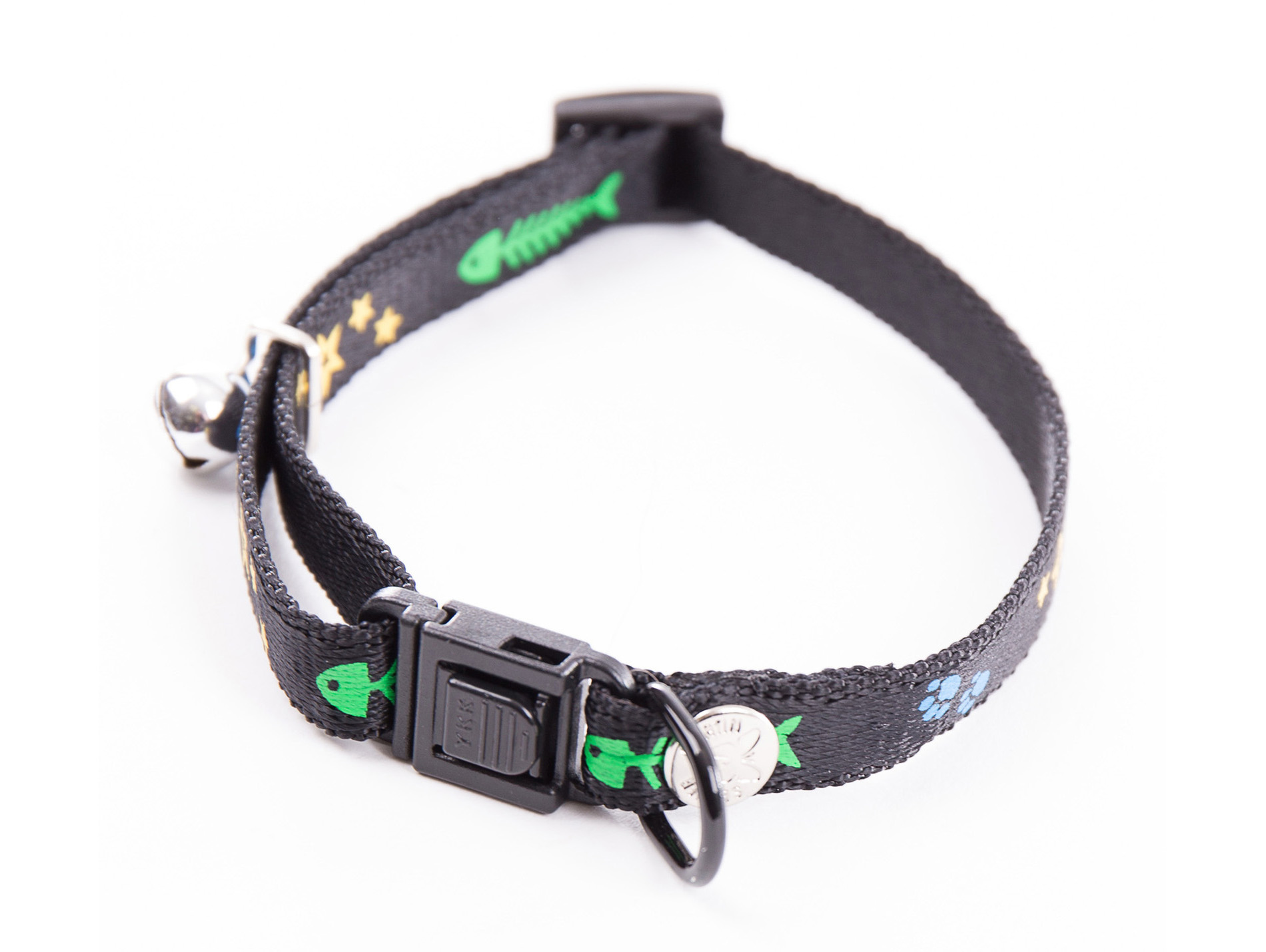 Collier chat à motifs Fish & Star noir