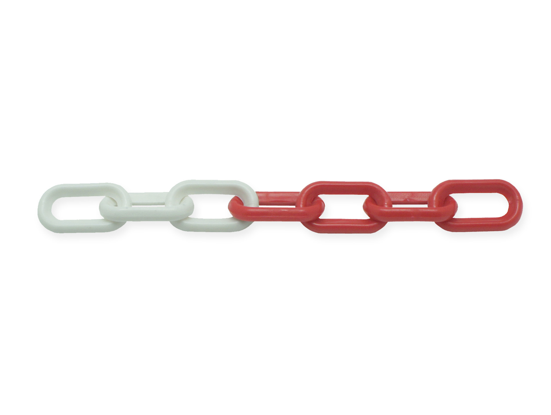 Chaîne de signalisation plastique blanc/rouge ø6 2,5m