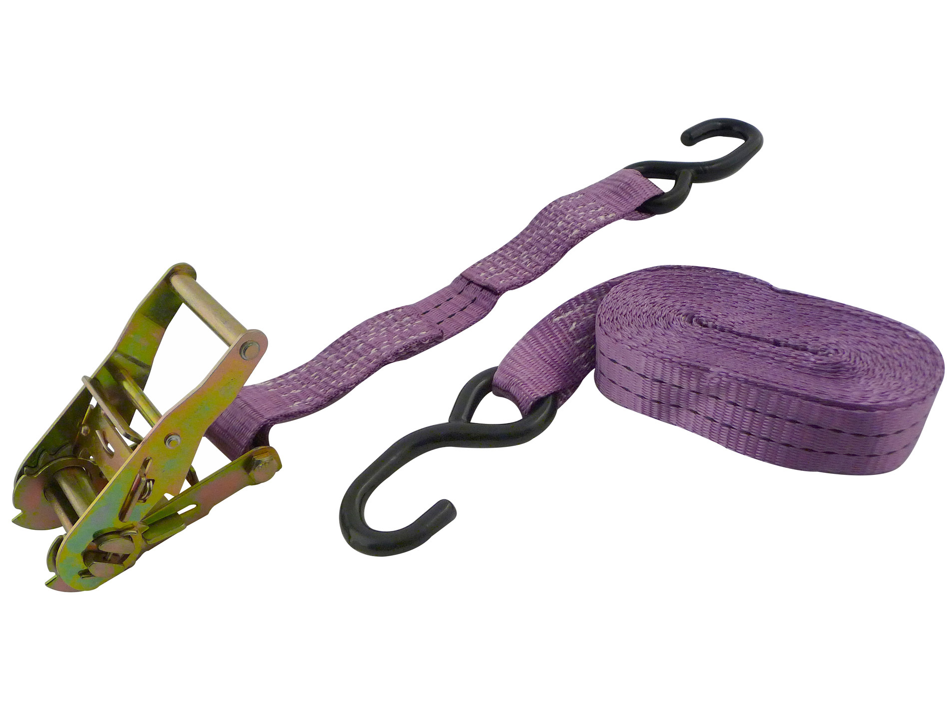 Sangle à cliquet avec crochets 6m noir