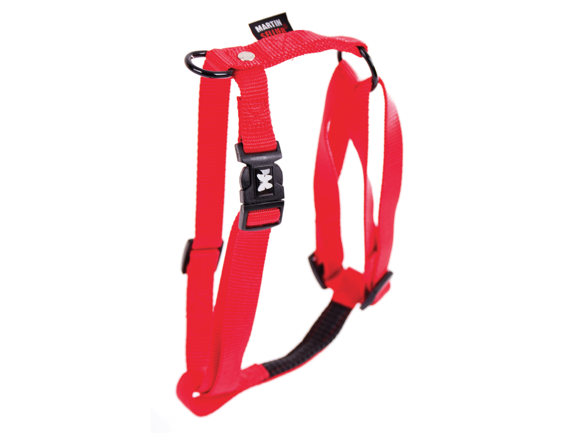 Harnais en nylon réglable MARTIN SELLIER l.20mm L.70cm rouge