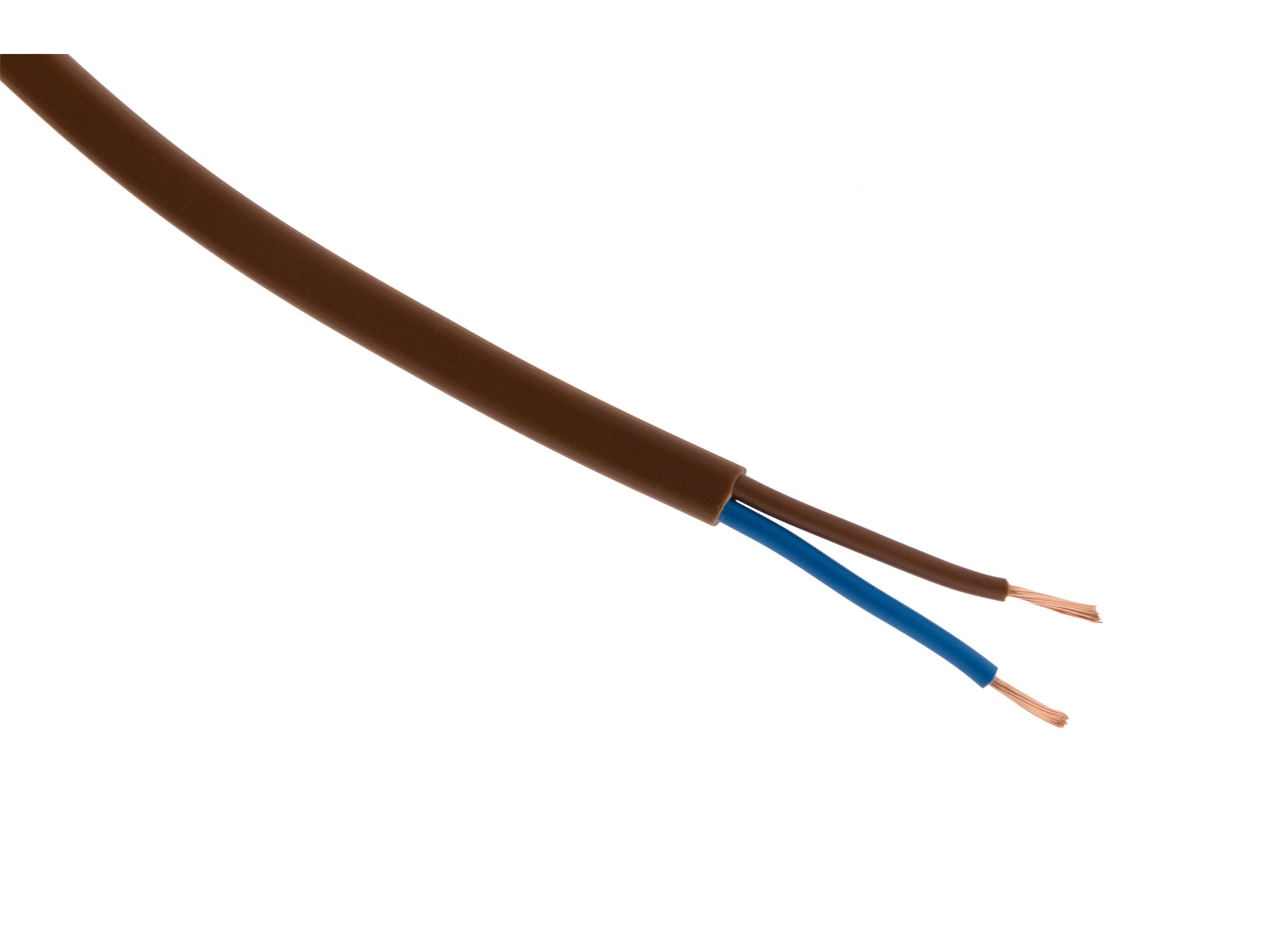 Câble électrique H03VVH2F 2X0.75 marron 10m