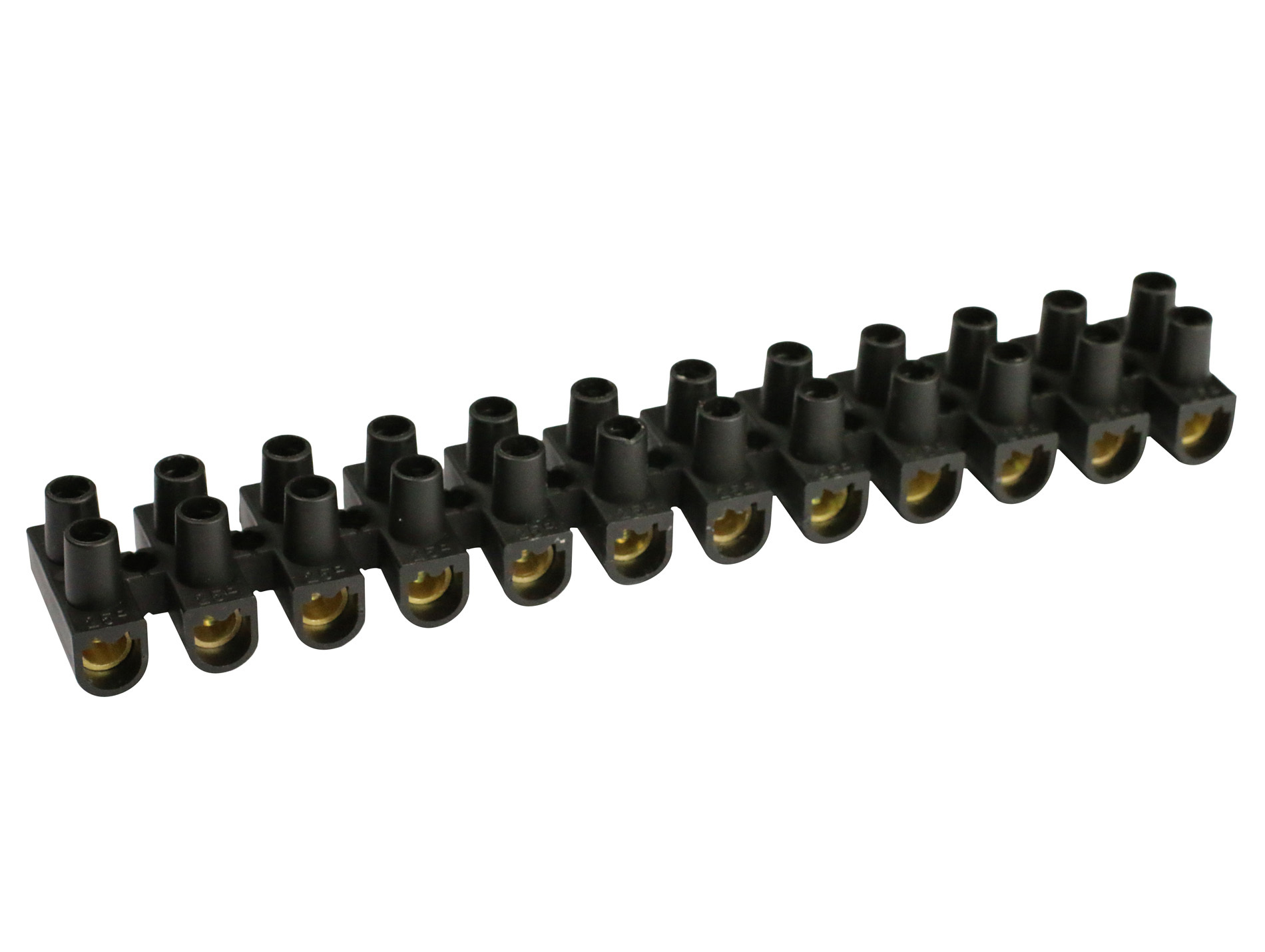 Barrette de connexion 16mm² noir 12 plots