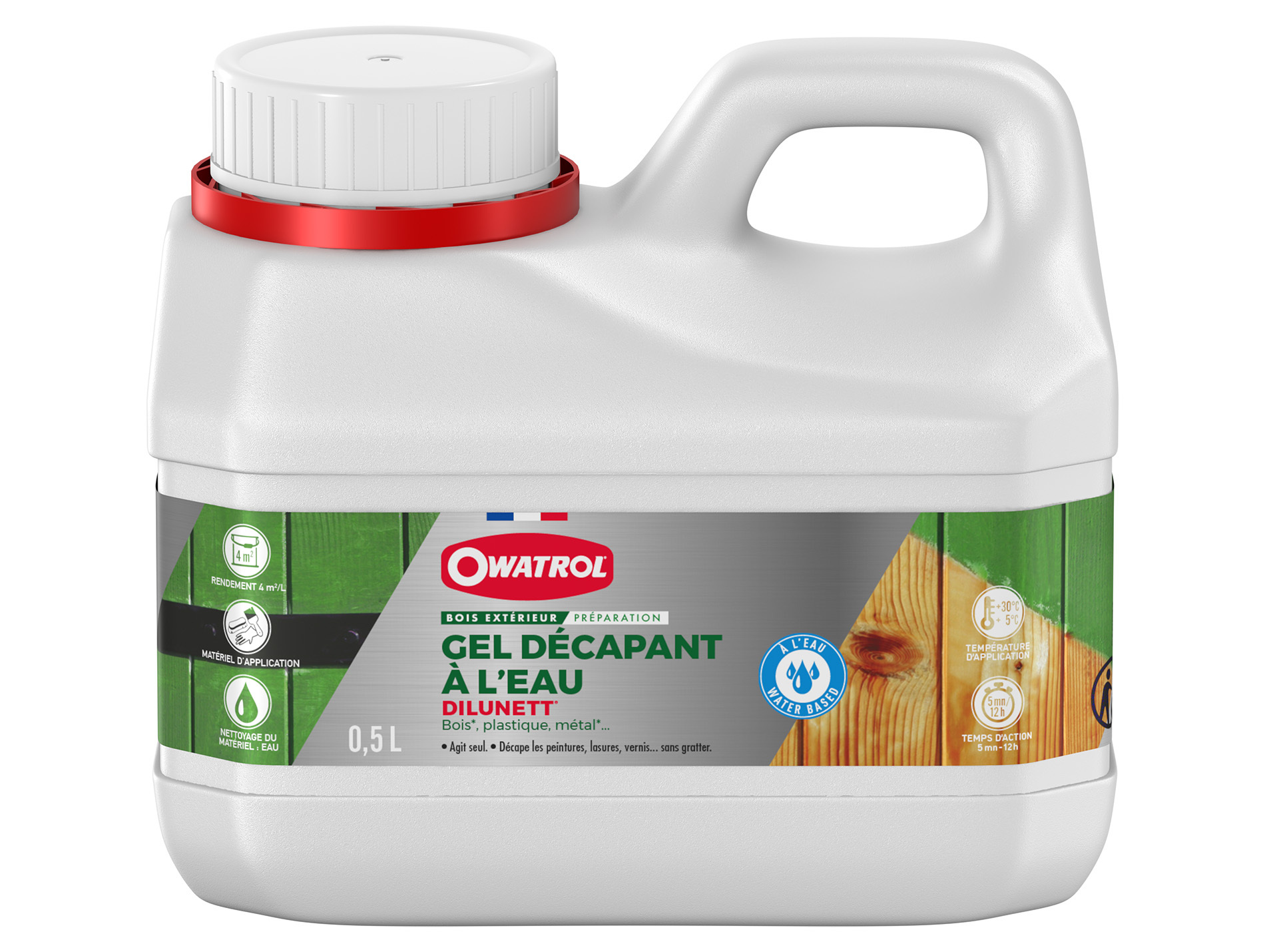 Gel décapant Dilunett OWATROL à l'eau 0,5L