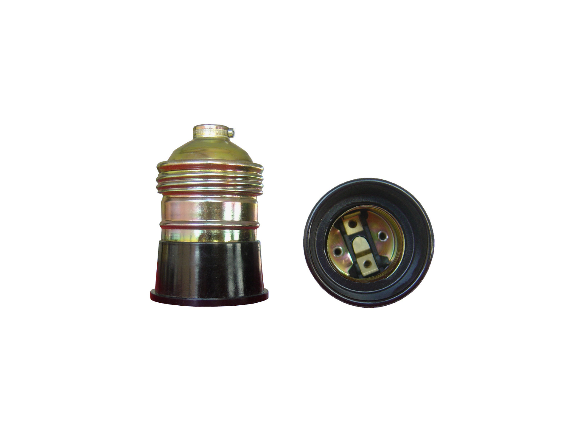 Douille E27 acier laiton simple bague