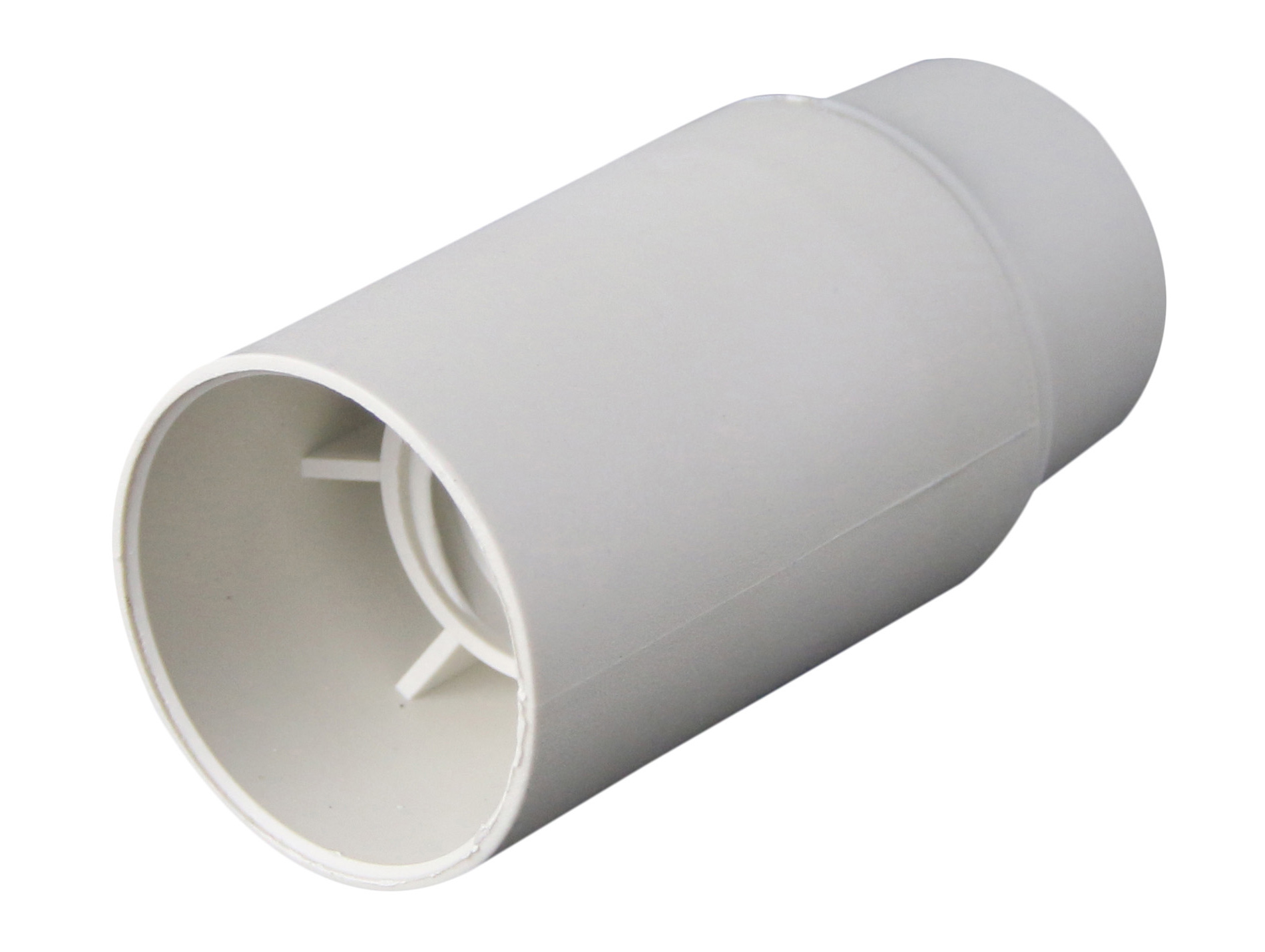 Douille E14 thermoplastique lisse blanc