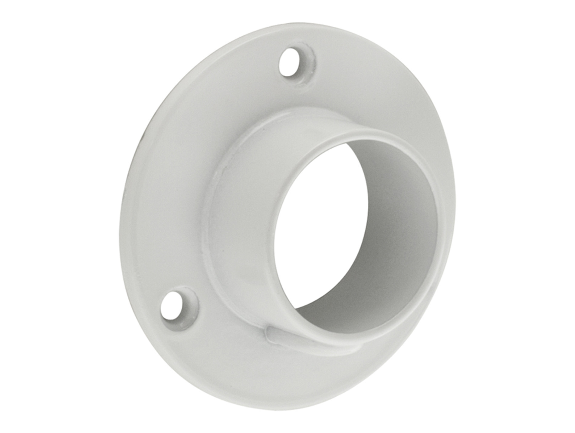 Support d'extrémité pour tube ø19mm acier plastifié blanc x2