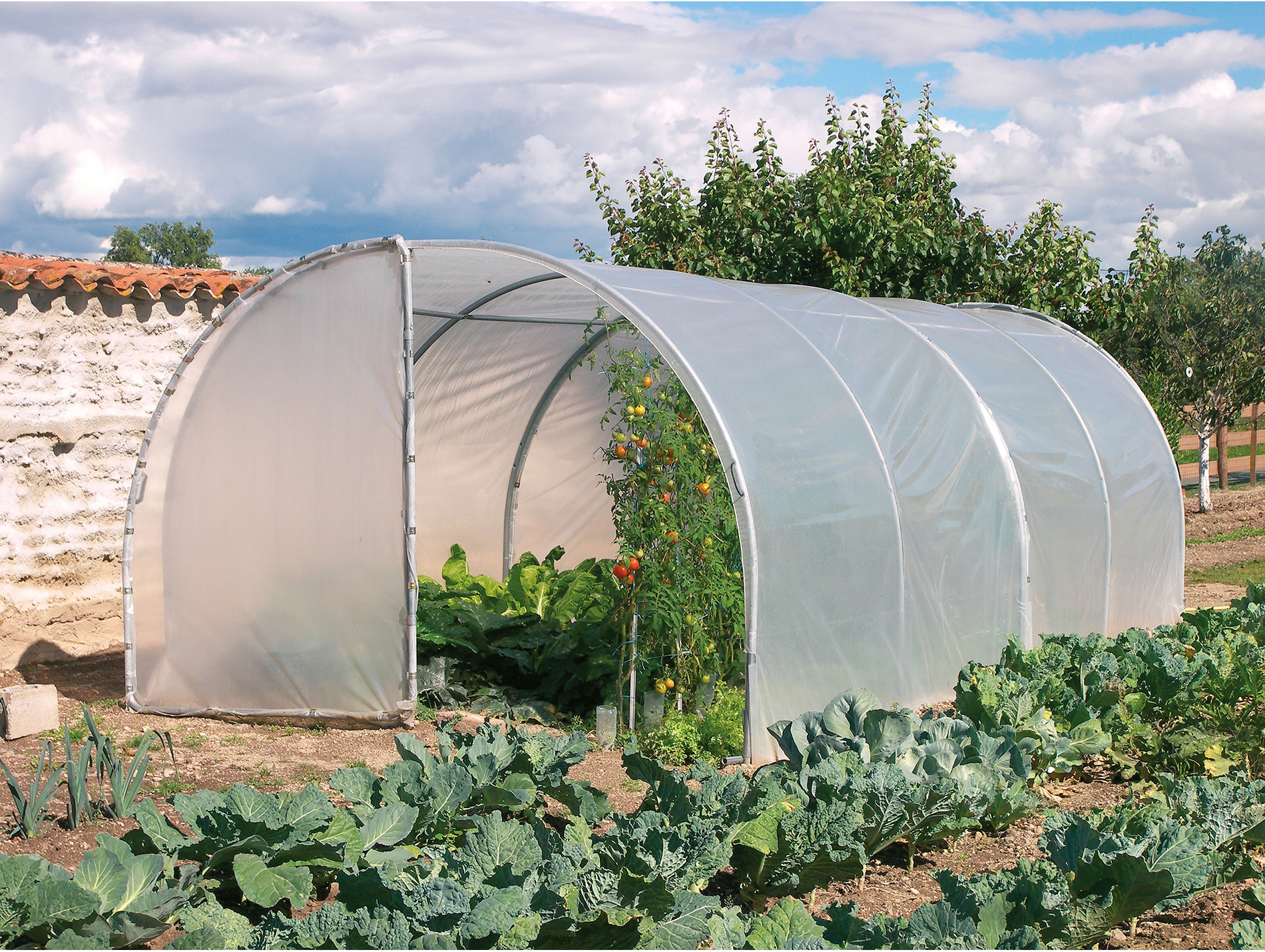 Serre tunnel maraîchère 2 portes 27m²