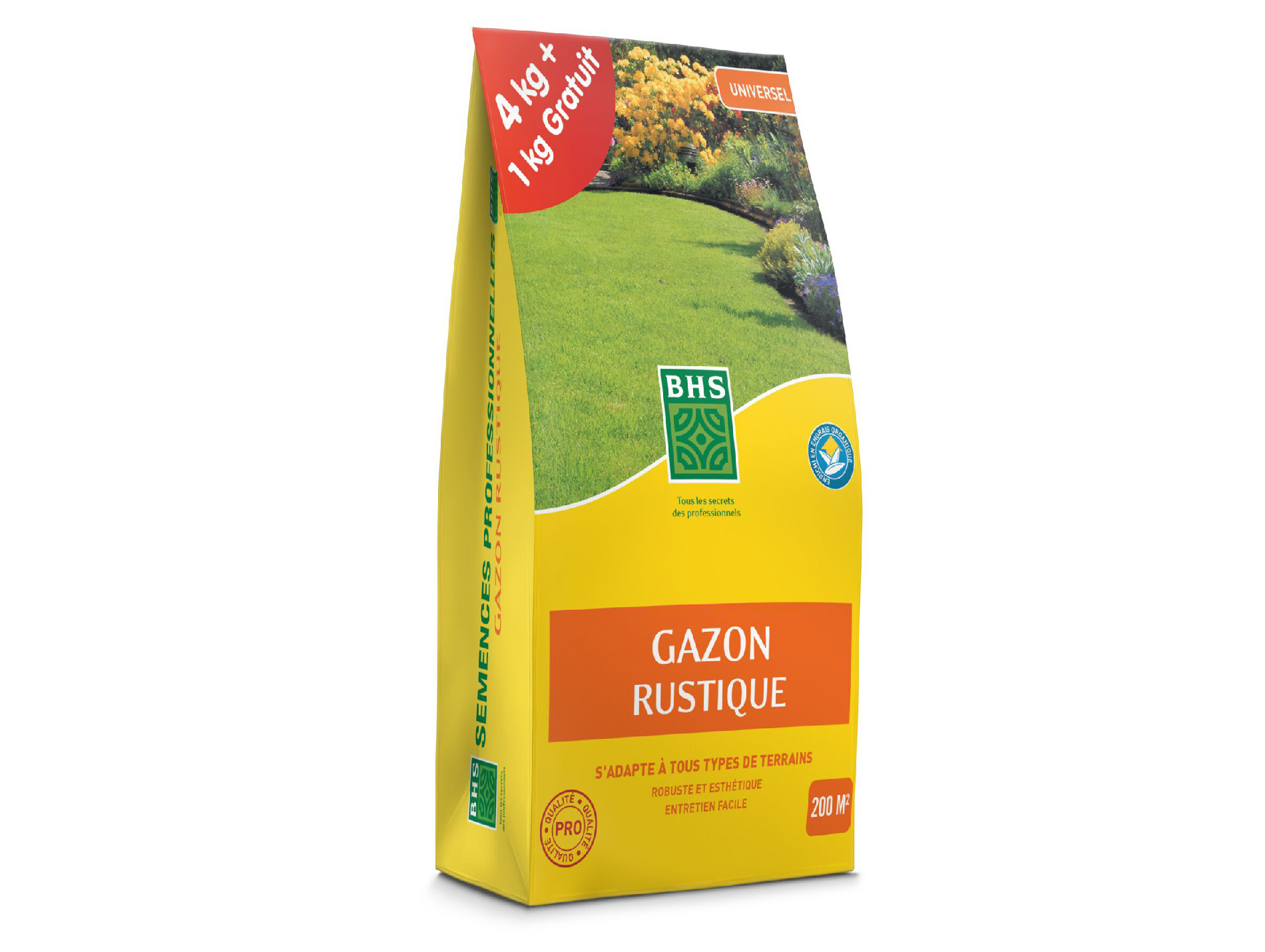Gazon rustique BHS 4kg + 1kg gratuit