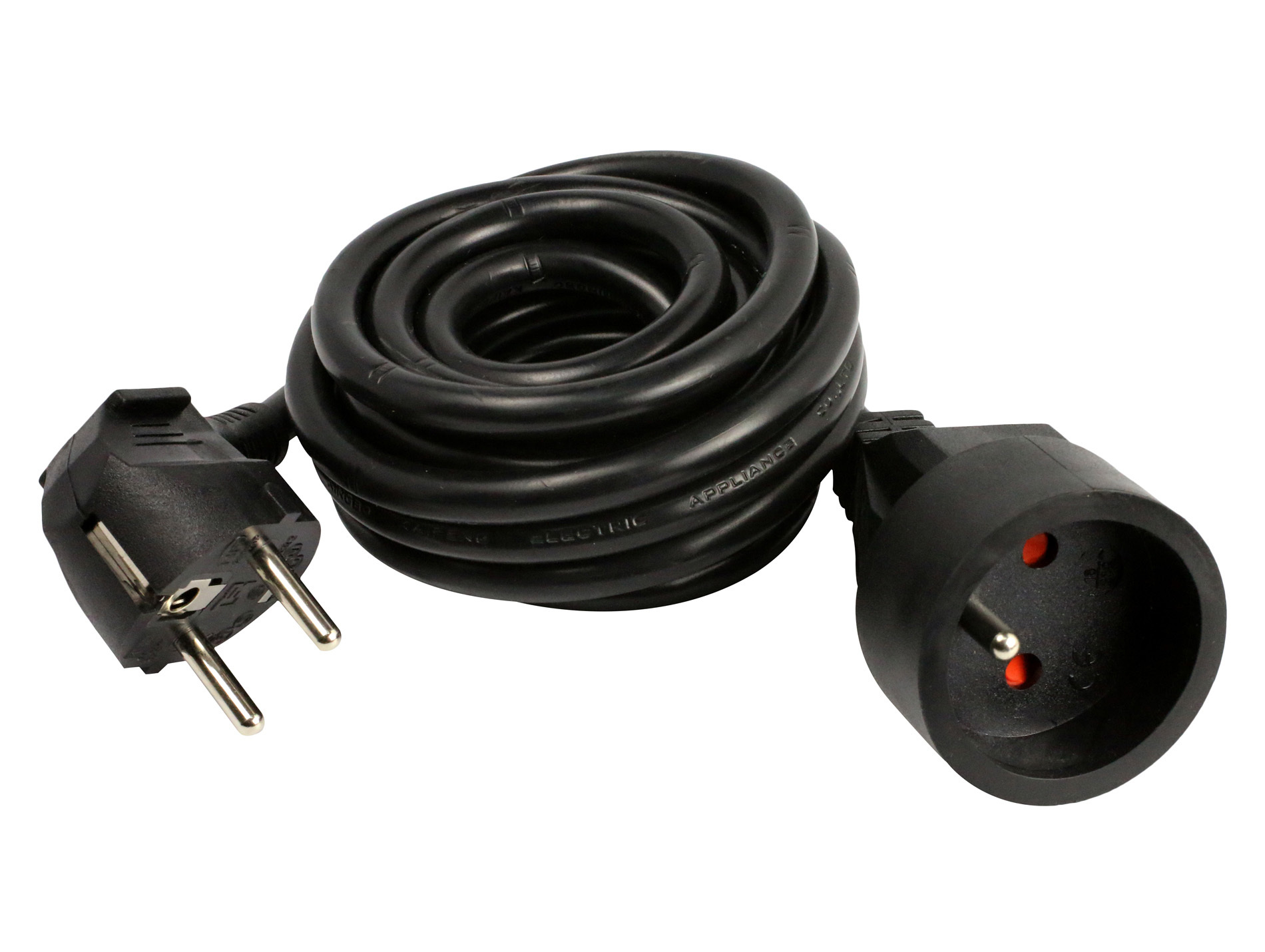 Prolongateur H05VVF 3G1.5 noir 5m