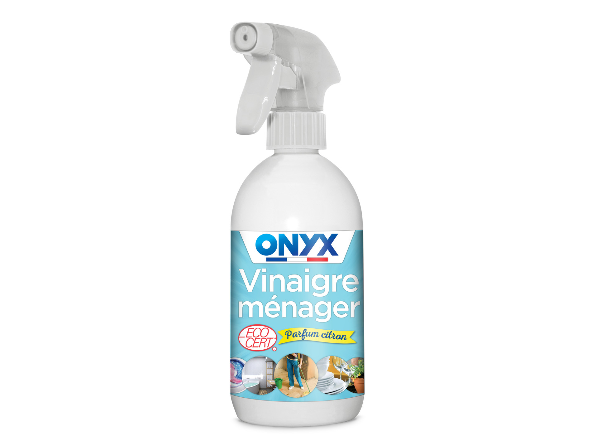 Vinaigre ménager parfumé 1L Citron pulvérisateur