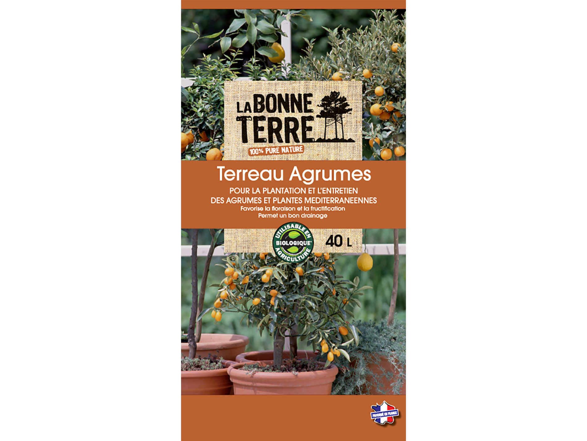 Terreau agrumes LA BONNE TERRE 40L