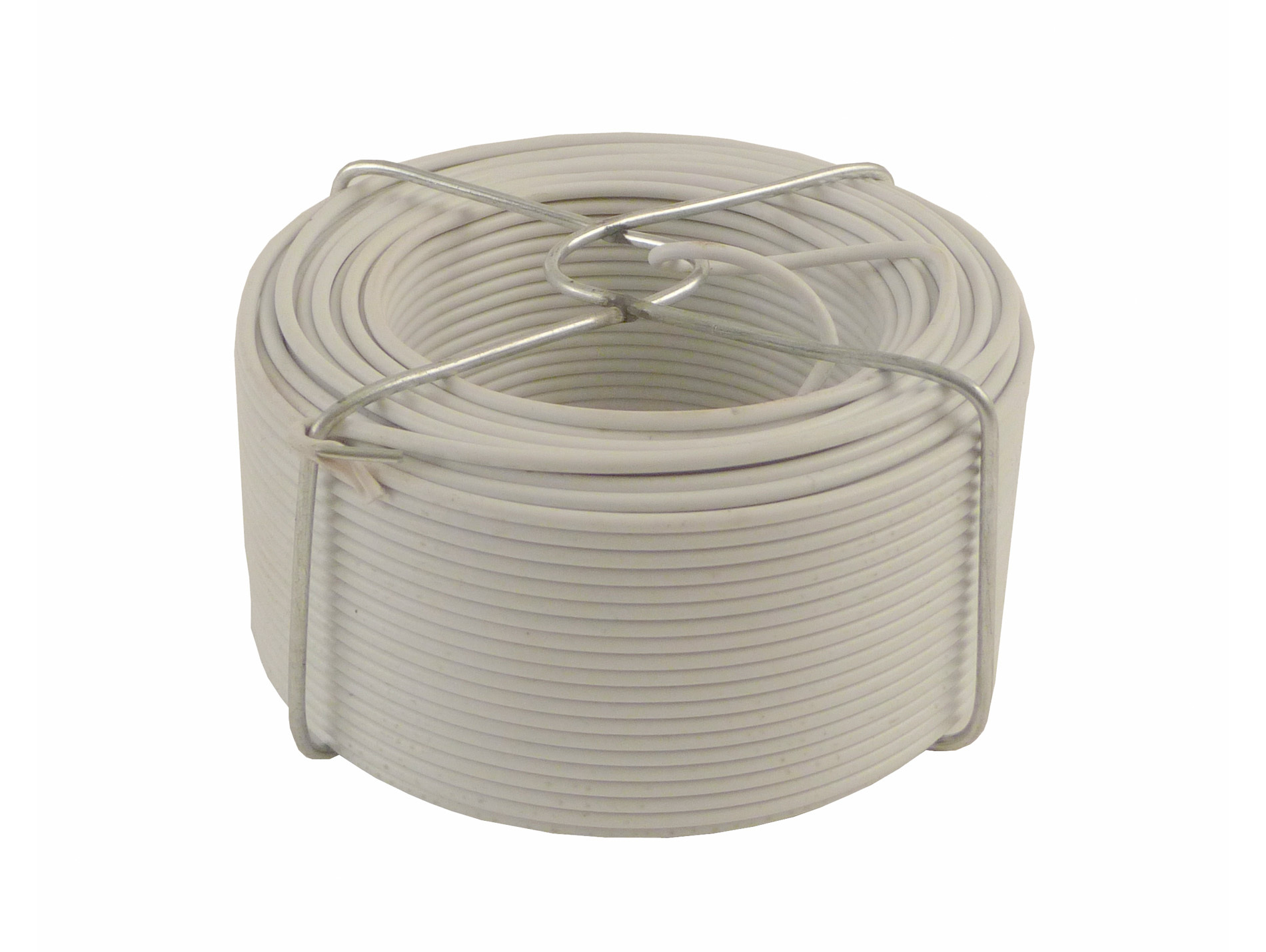 Fil d'attache acier plastifié blanc 50m ø1,3