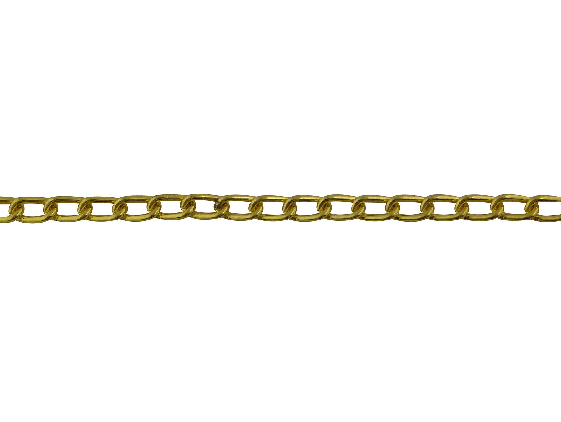 Chaîne gourmette acier ø2mm 3m laiton