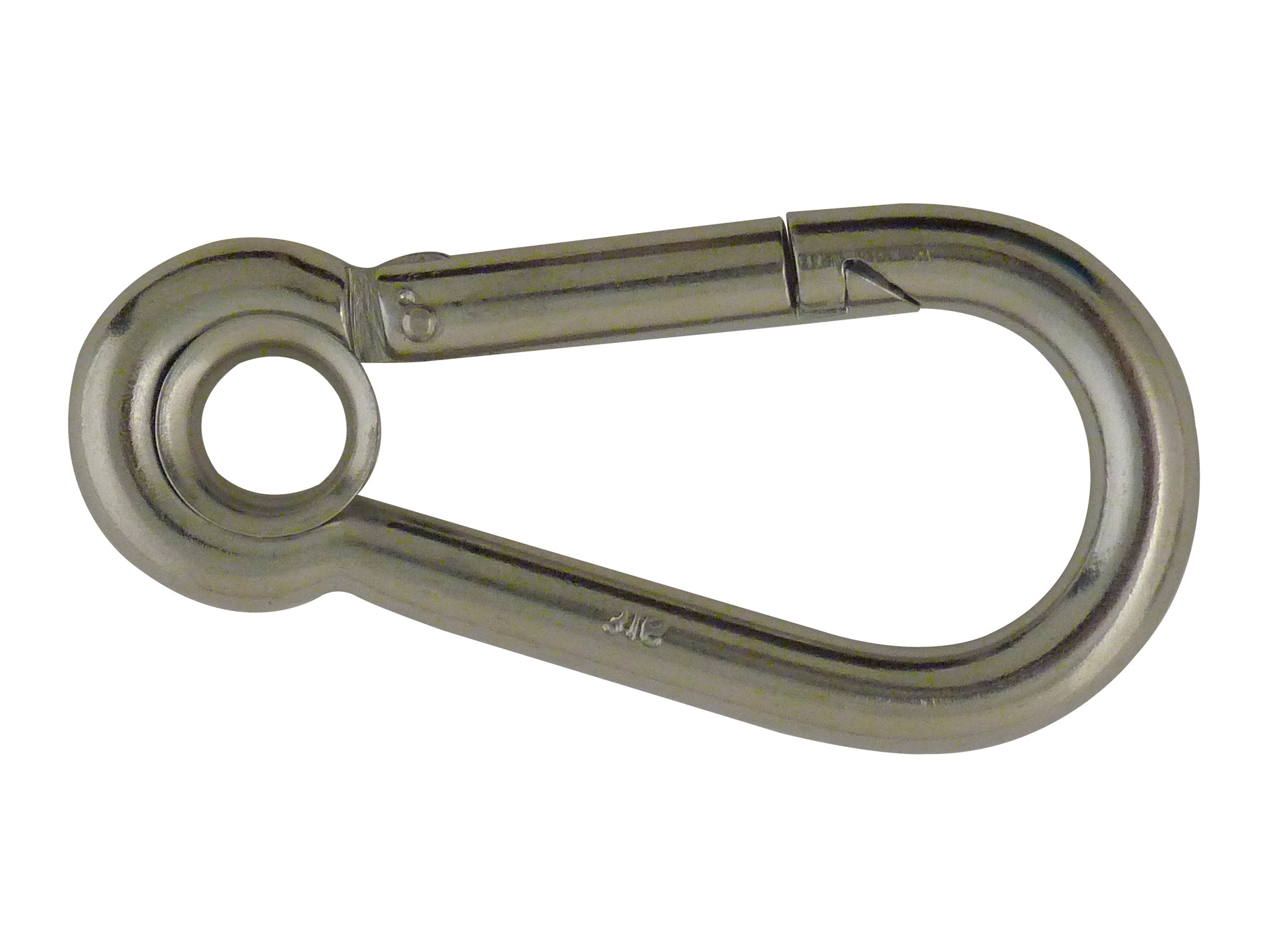 Mousqueton pompier à oeil inox AISI 316 ø10