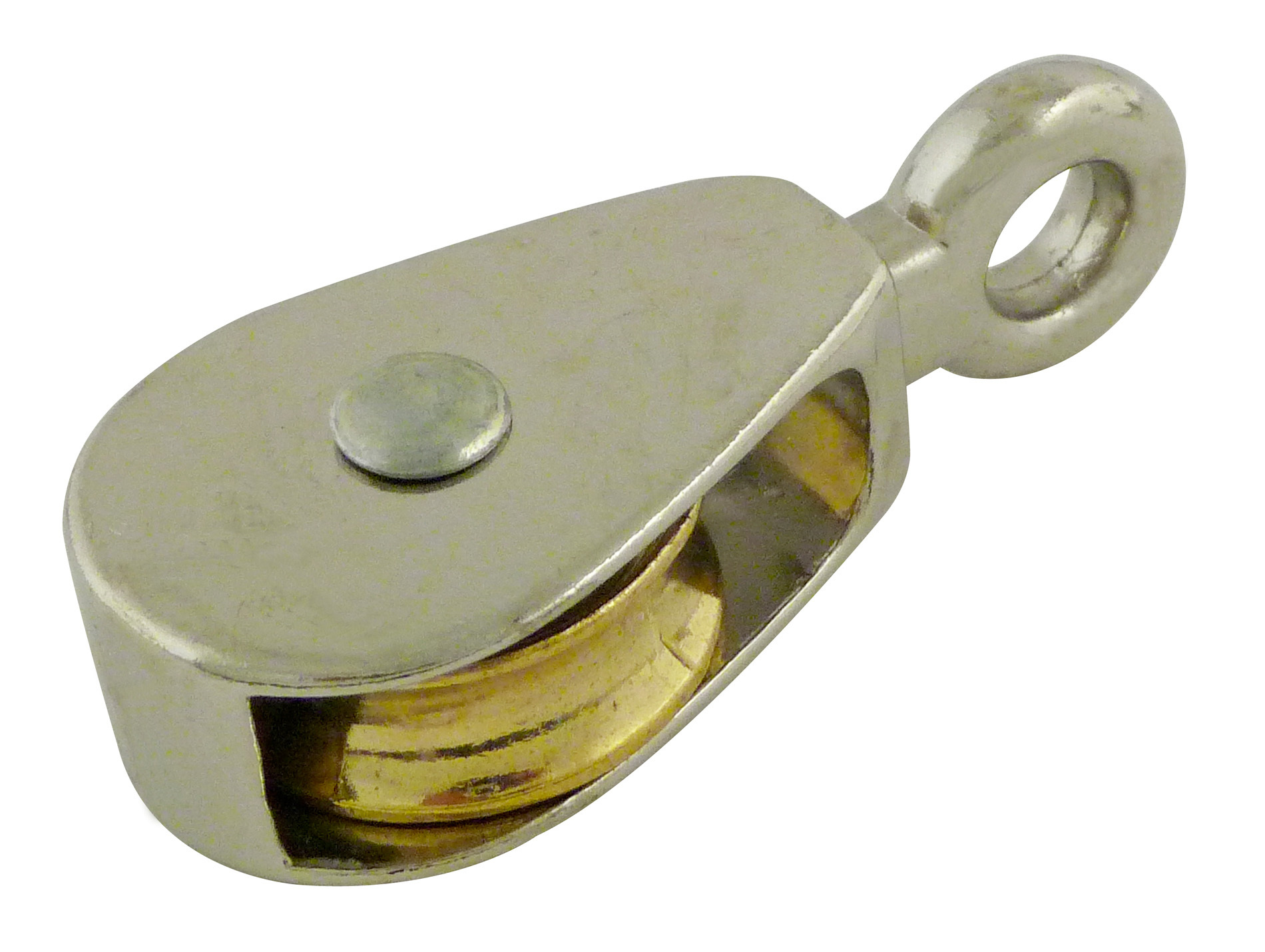 Poulie à oeil fixe zamak nickelé ø37mm
