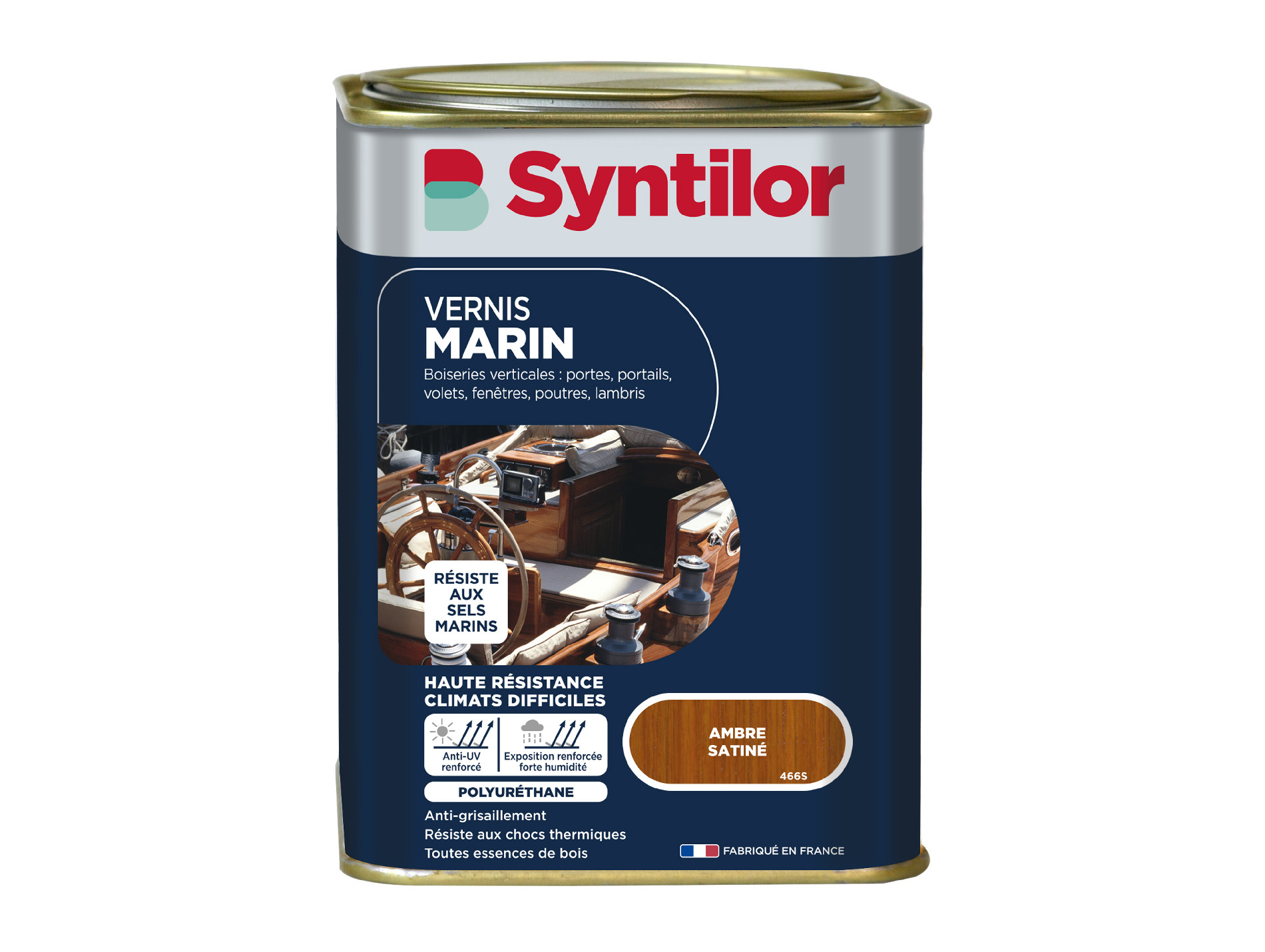 Vernis marin bois SYNTILOR ambré satiné 1L