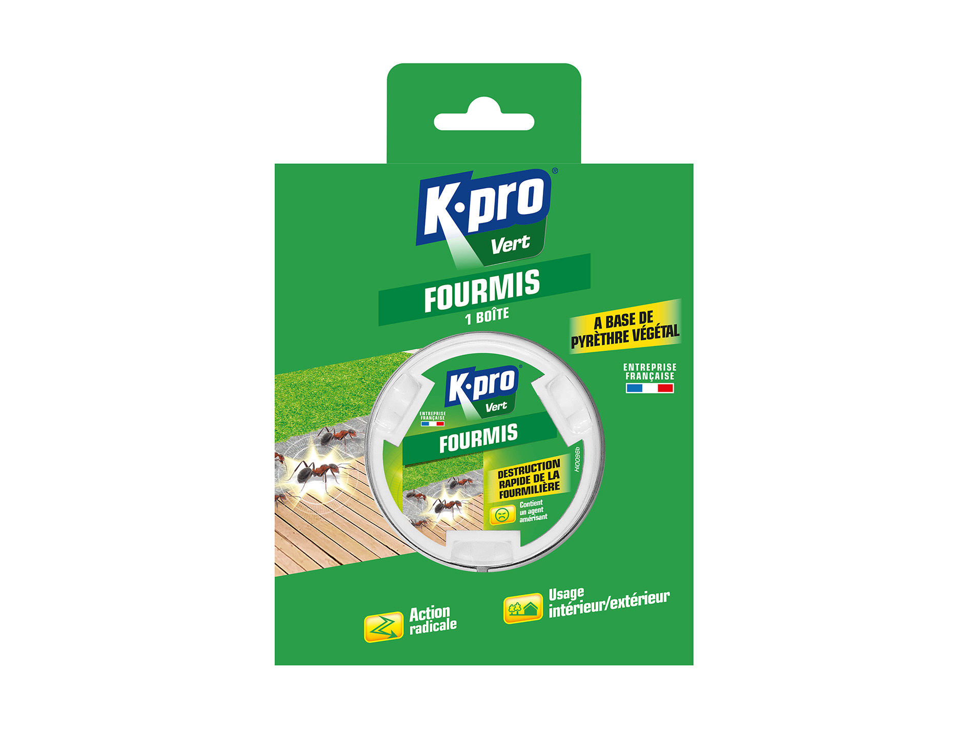Boîte de gel appât anti-fourmis 10g KAPO Vert