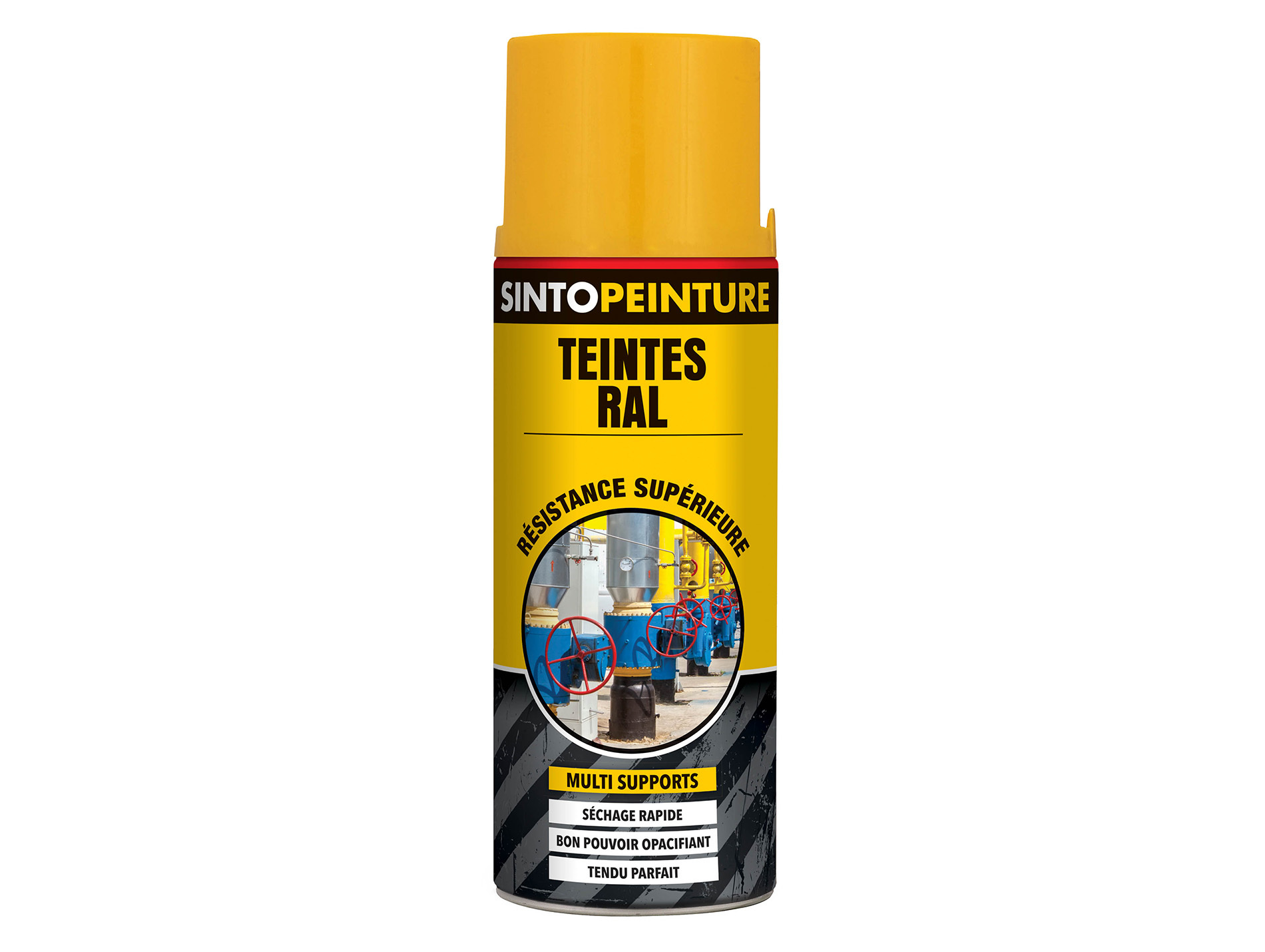 Peinture de décoration SINTO Jaune colza brillant 400ml