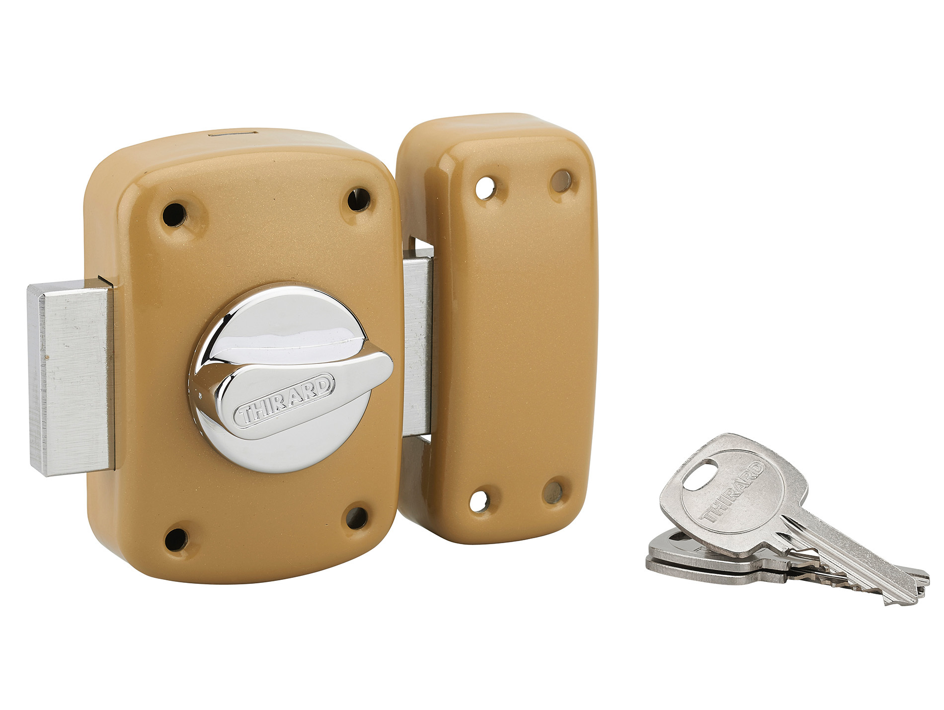 Verrou corvette à bouton et cylindre Mirage 30mm