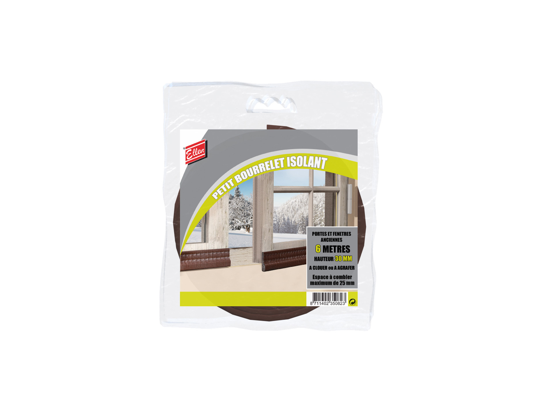 Bourrelet feutre à clouer 6m x 30mm brun