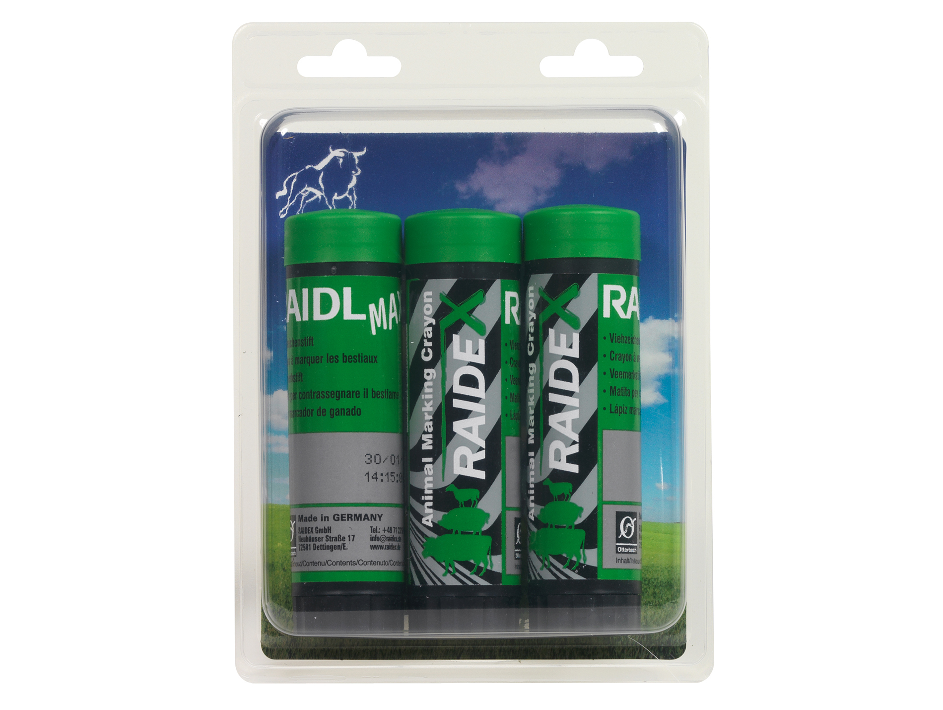 Crayon marqueur RAIDEX vert x3