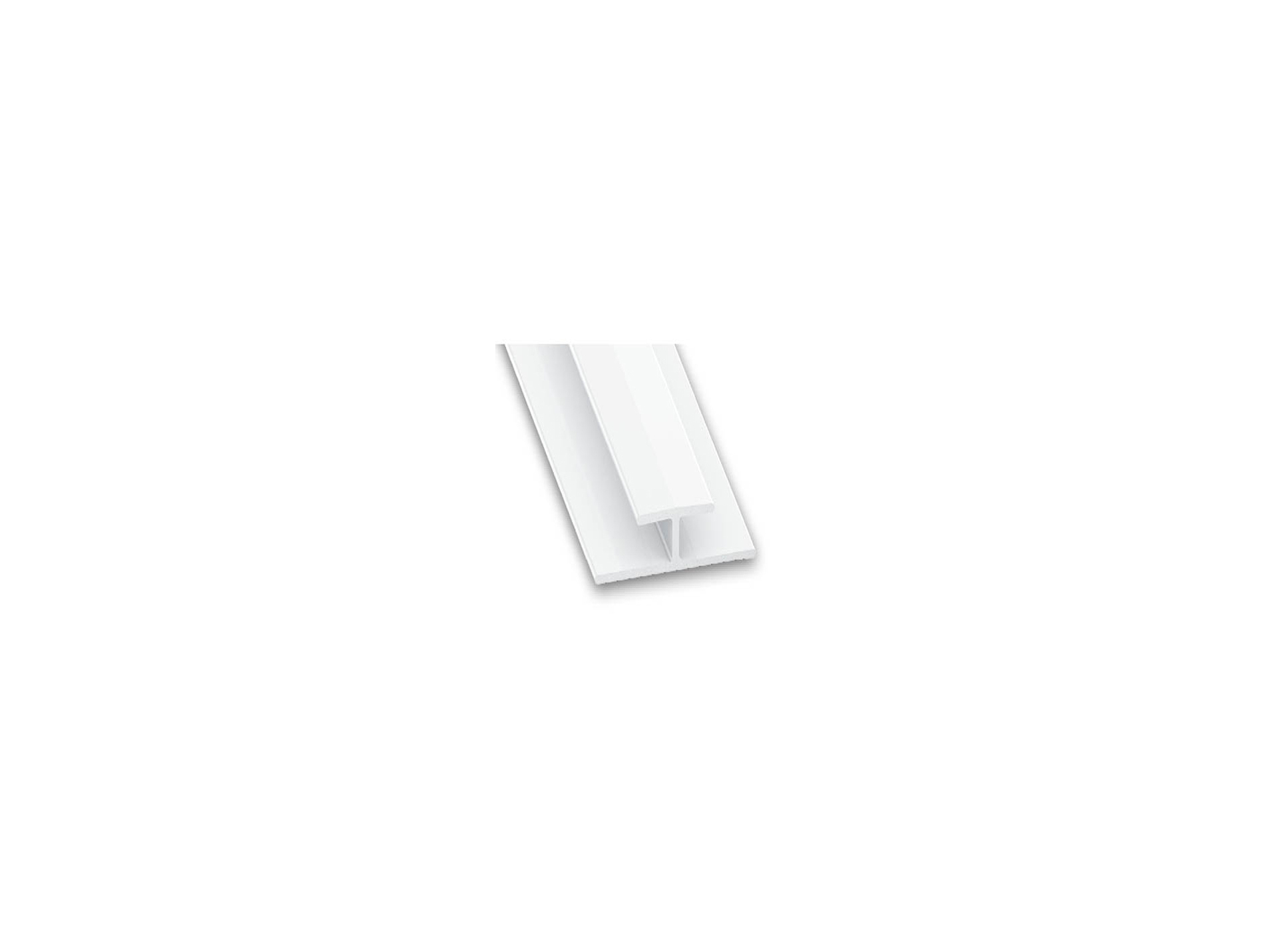 Raccord pour panneau PVC blanc 25/11mm L.1m Ép.3,5mm