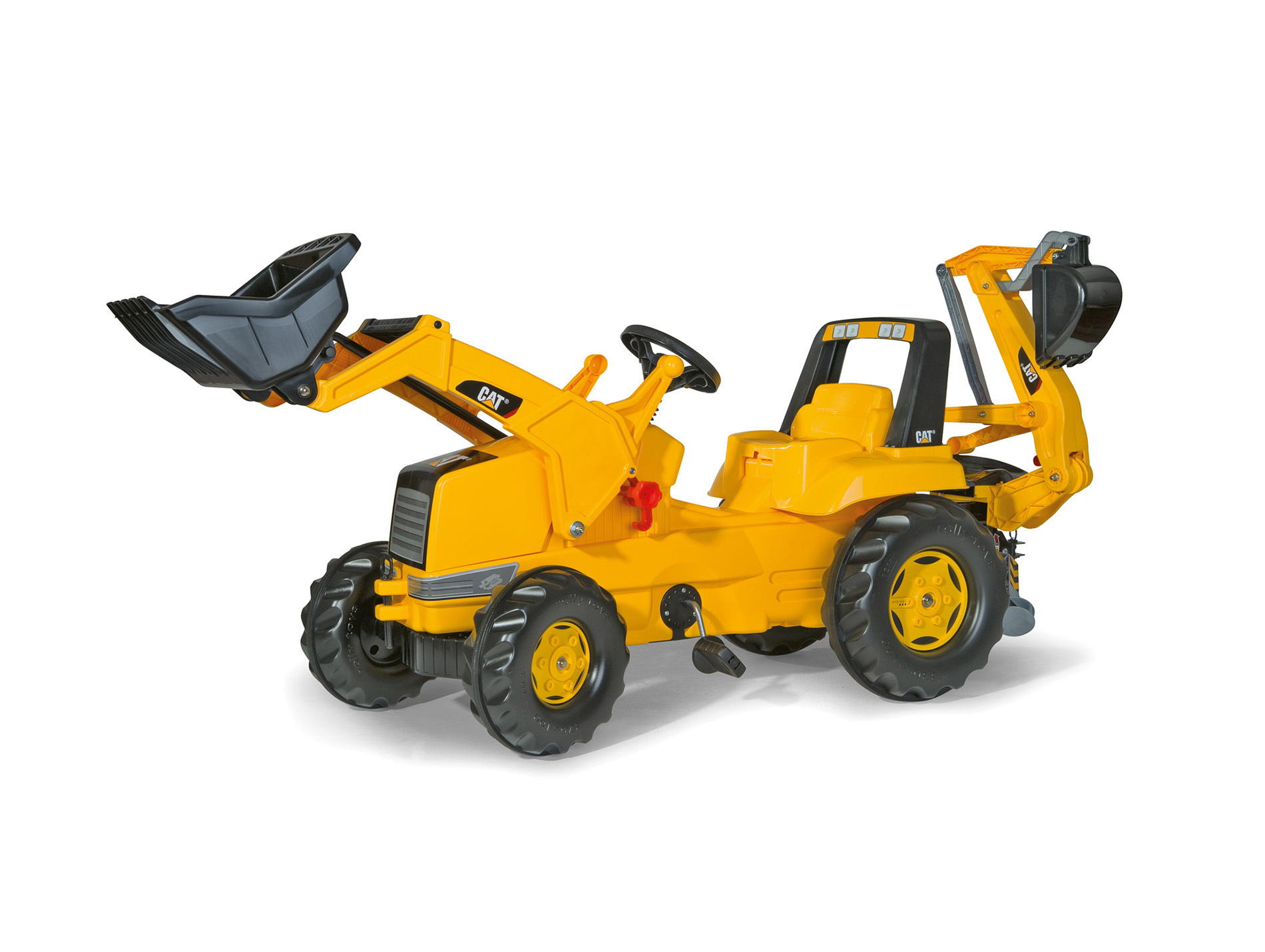 Tracteur à pédales Rolly Junior + pelle avant et excavateur