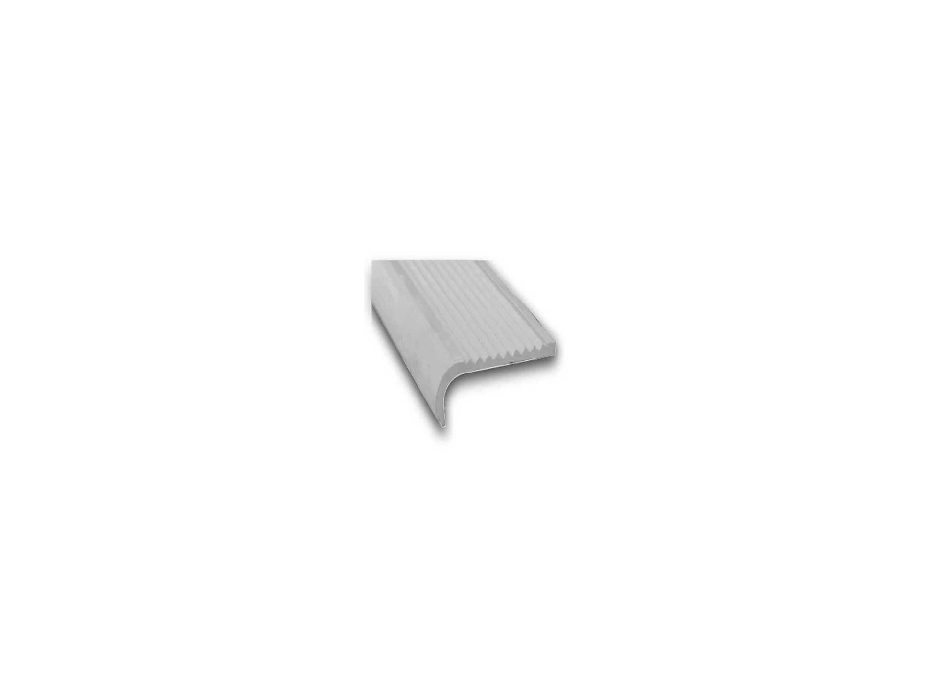 Nez de marche aluminium brut 40x14mm L.1m