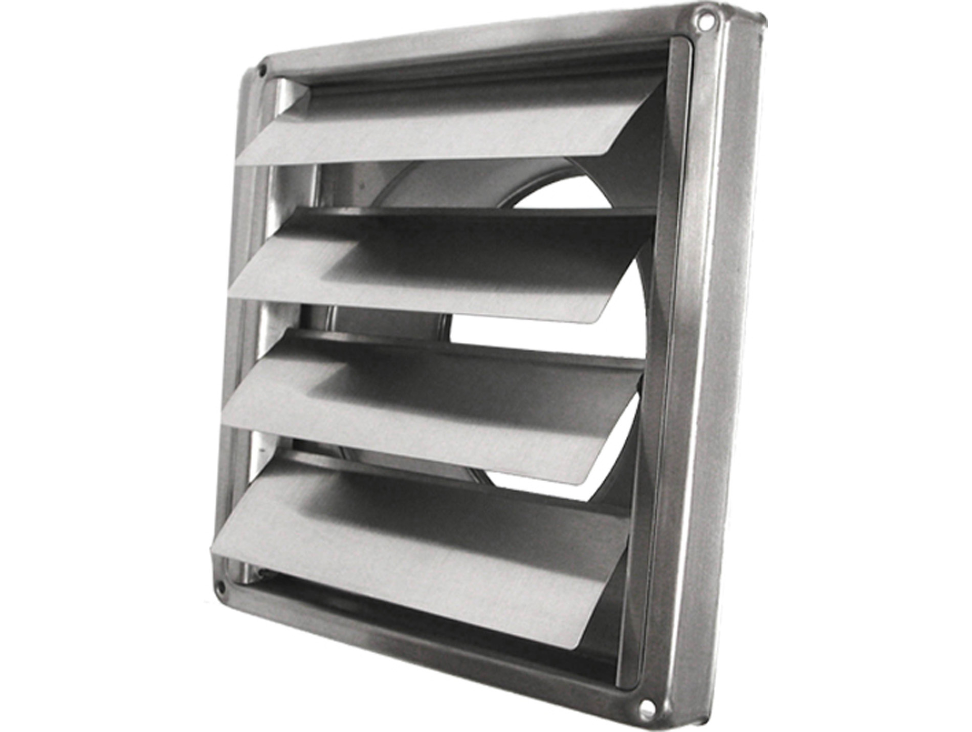 Grille inox à clapet 185x185 Ø125