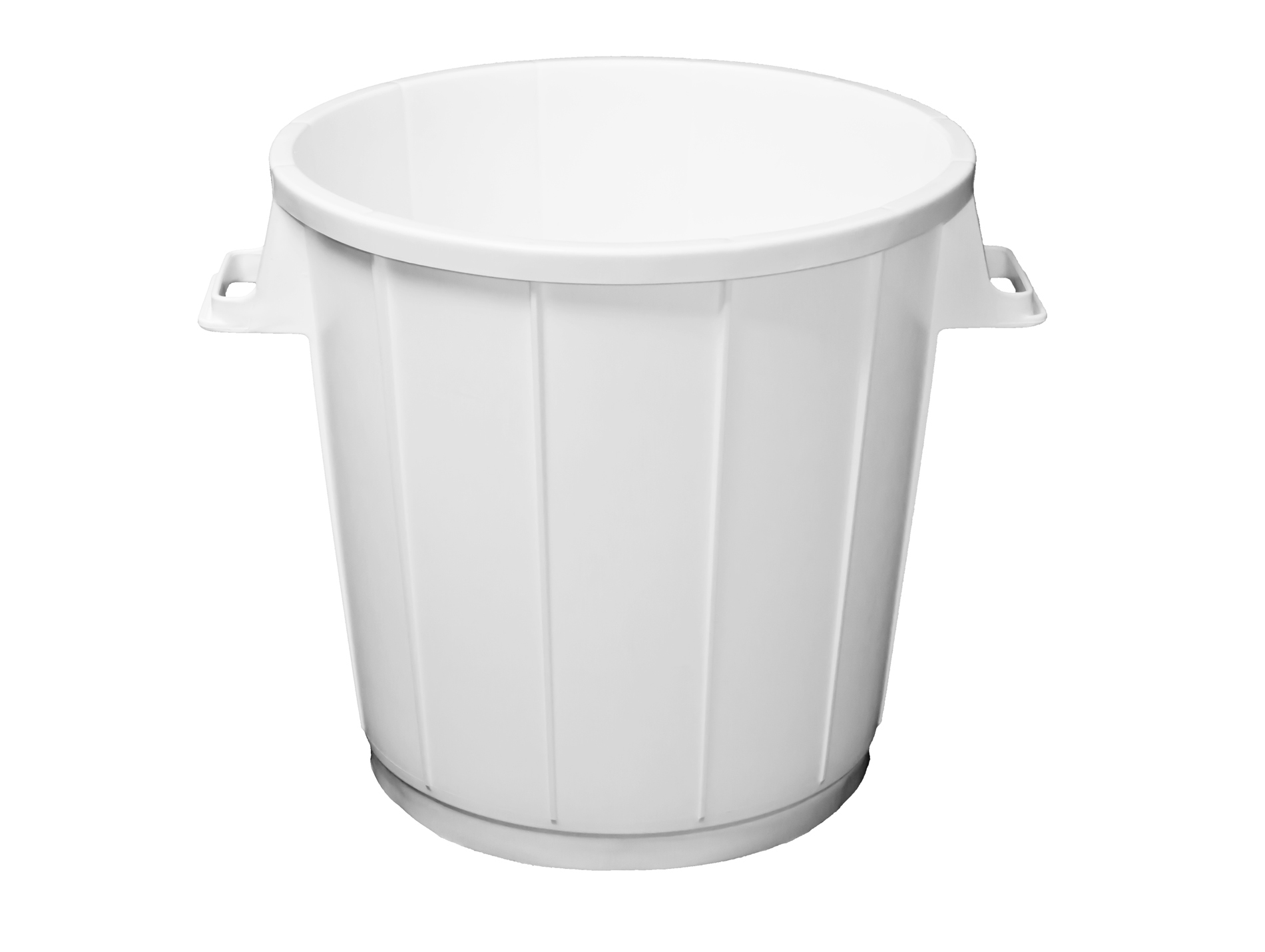 Poubelle plastique alimentaire blanc 75L