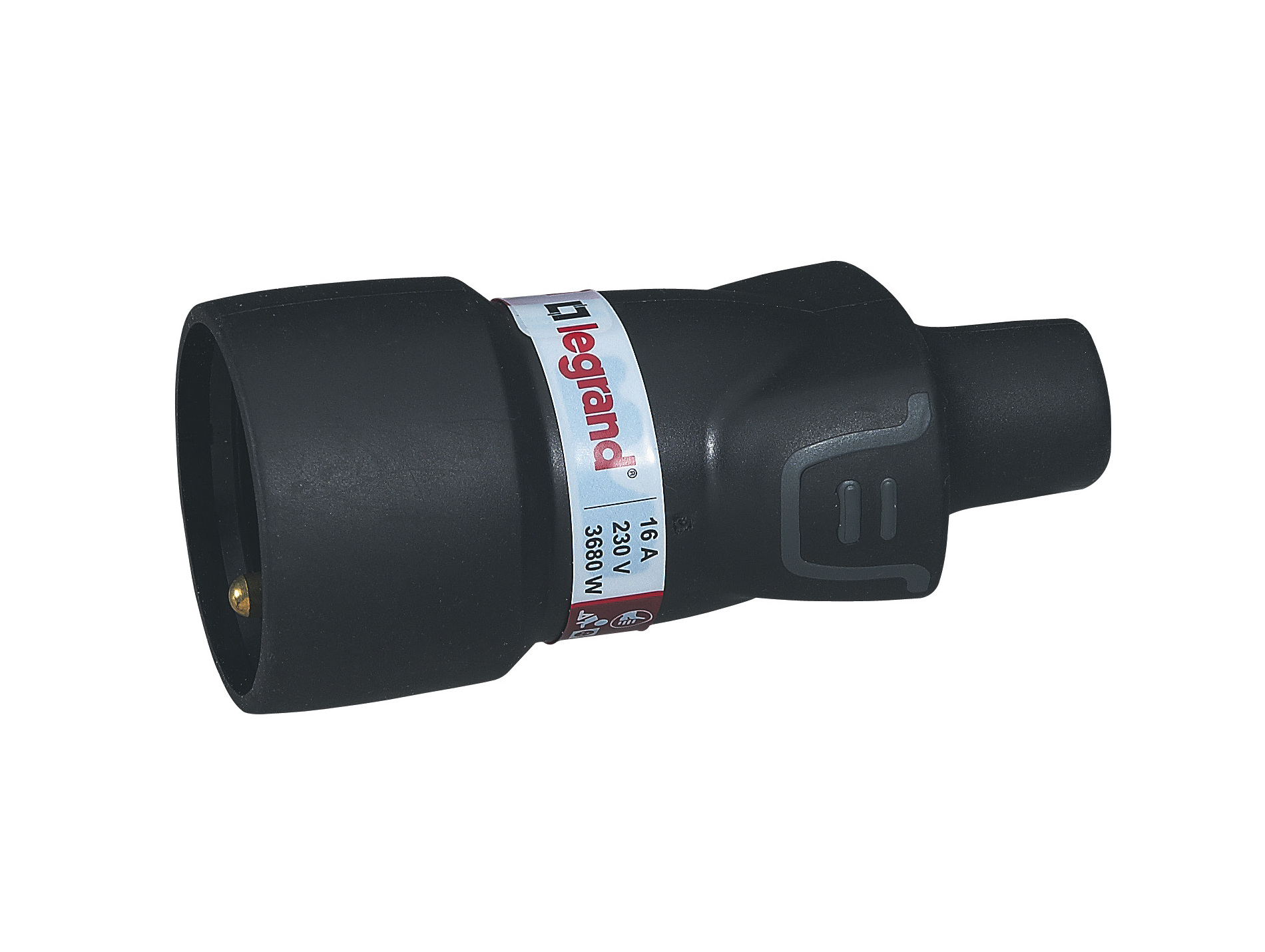 Fiche femelle 16A droit LEGRAND noir