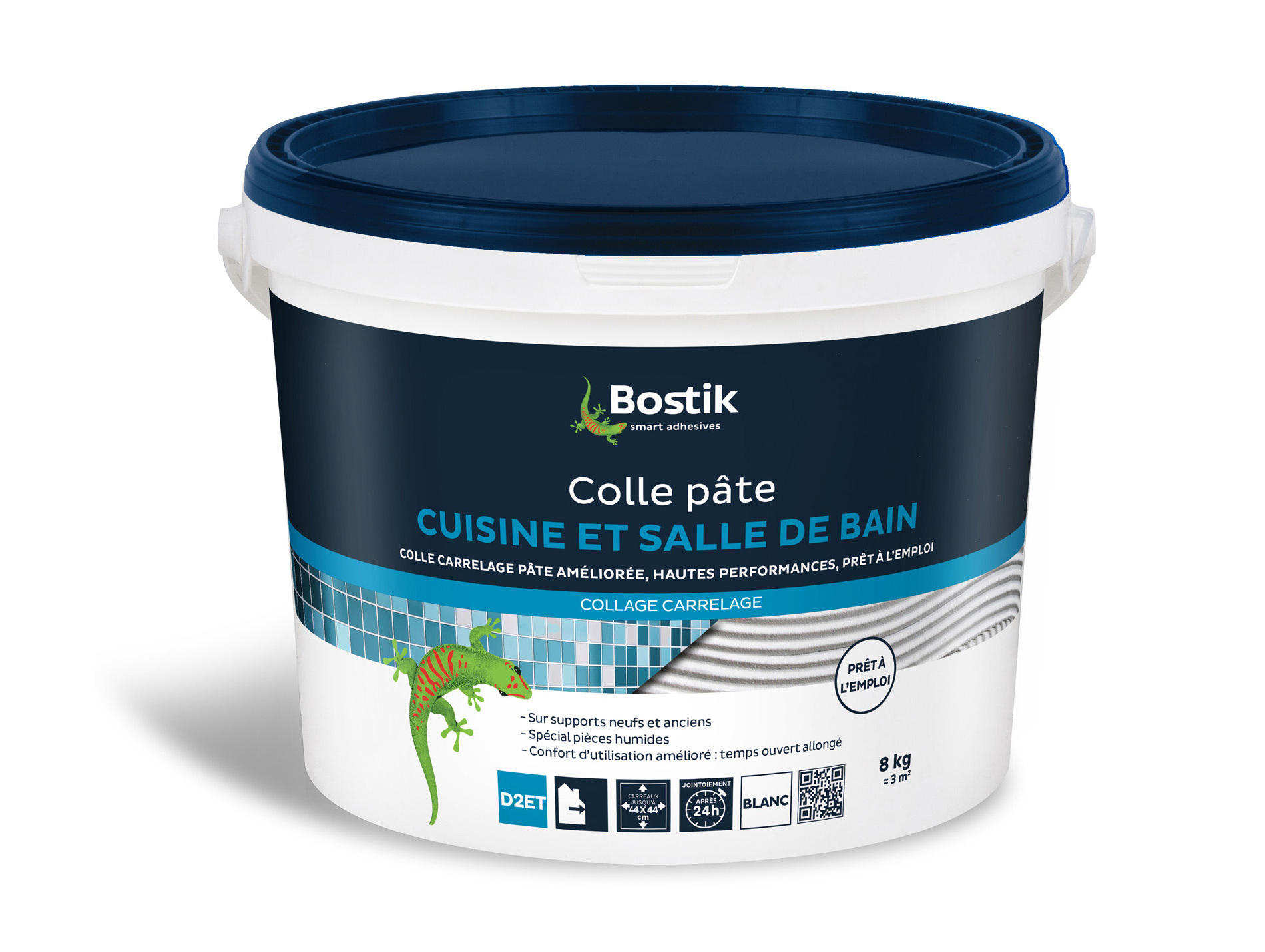 Colle pâte BOSTIK pour carrelage cuisine & salle de bain 8kg