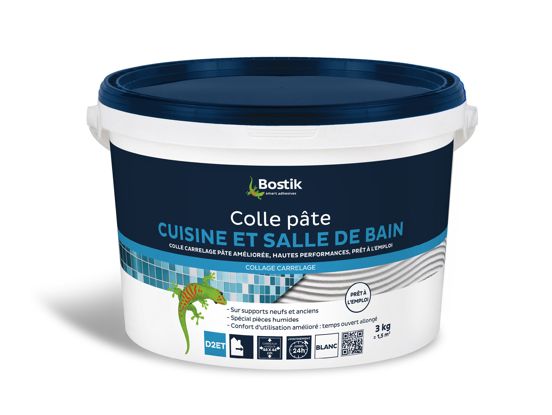 Colle pâte BOSTIK pour carrelage cuisine & salle de bain 3kg