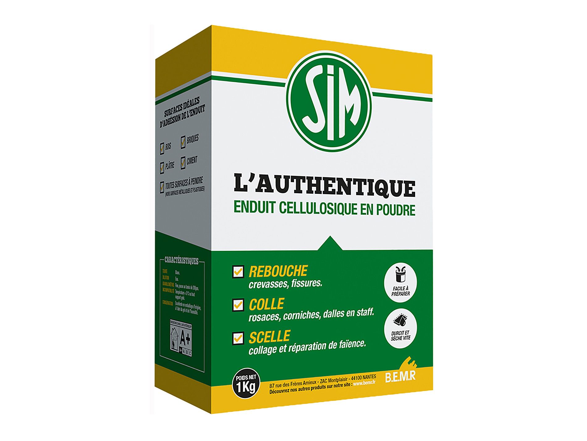 Enduit en poudre SIM L'authentique multi-usage intérieur 1kg
