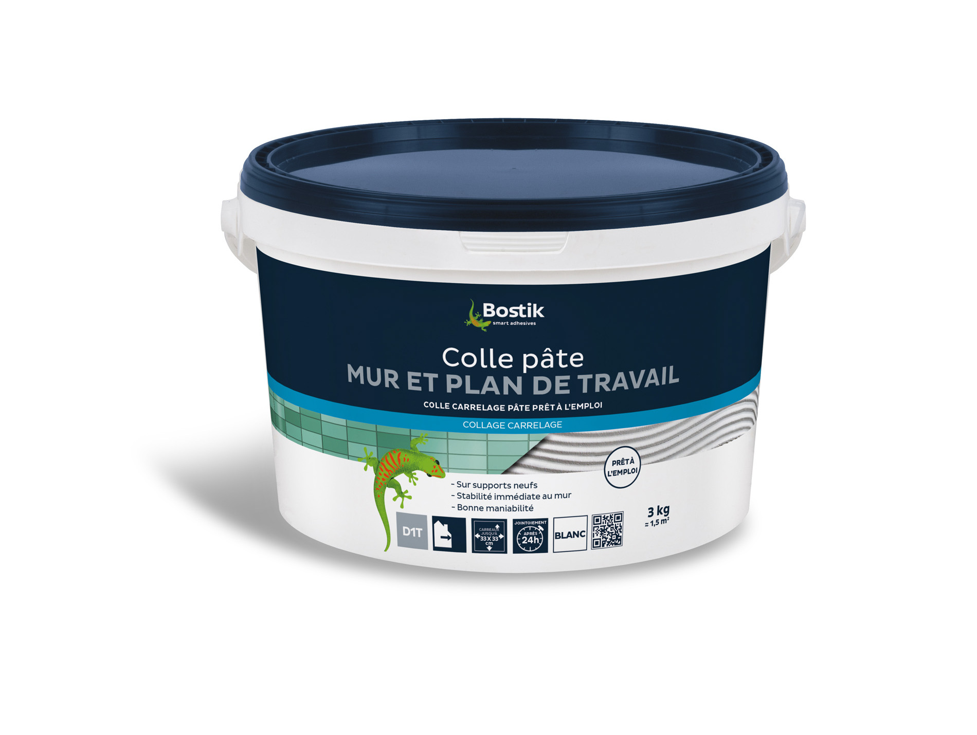 Colle pâte BOSTIK pour carrelage mur & plan de travail 3kg