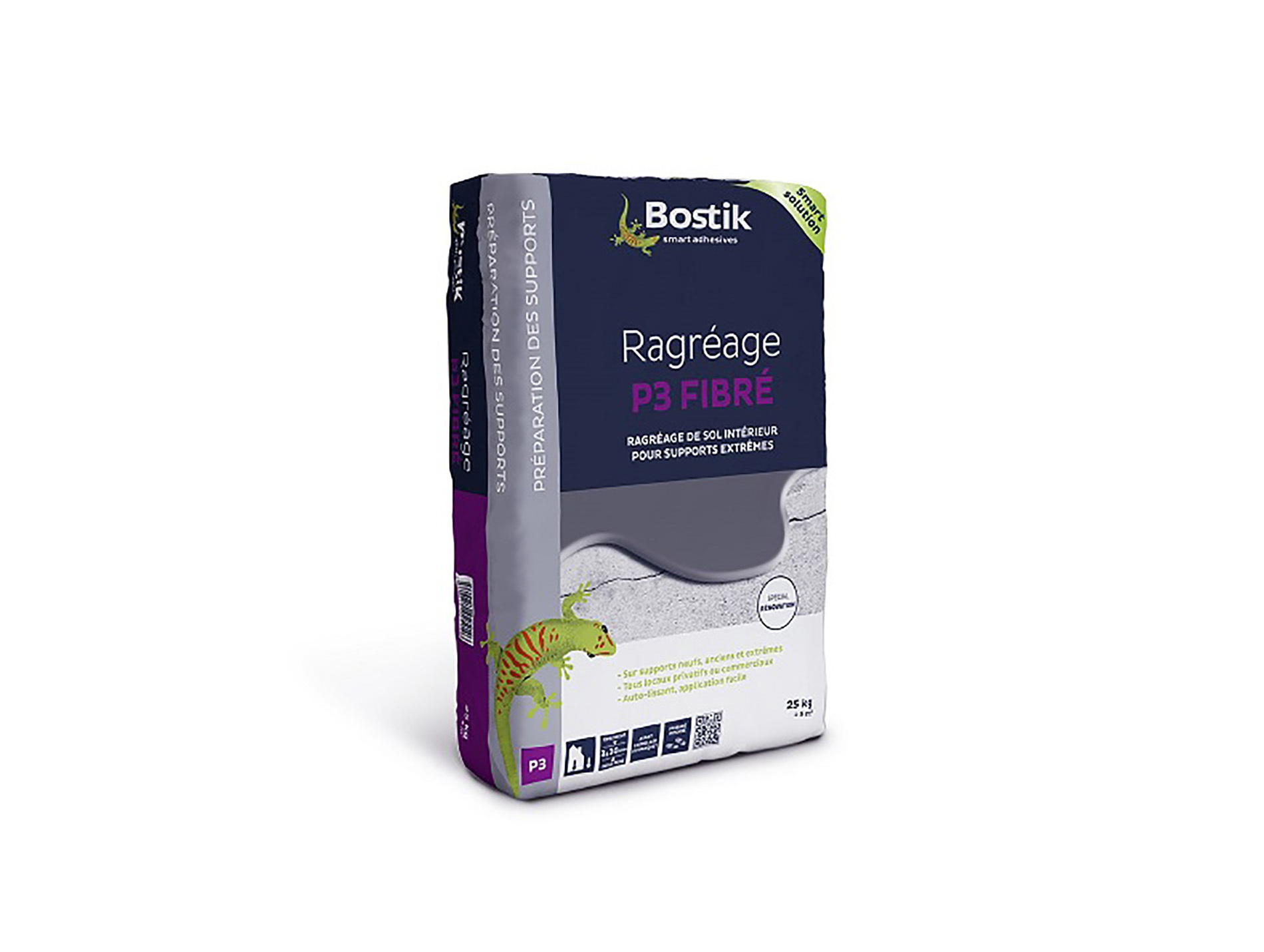 Ragréage P3 fibré BOSTIK 25kg