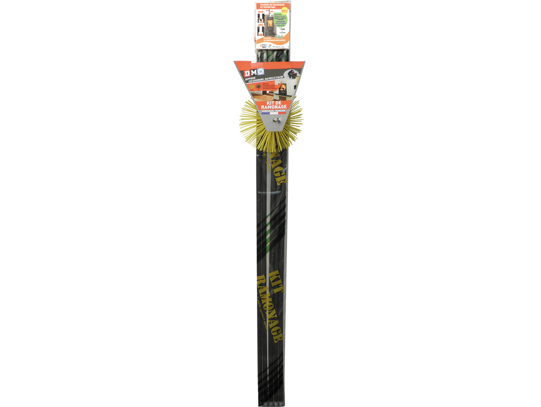 Kit de ramonage chimique + mécanique 7m Ø200