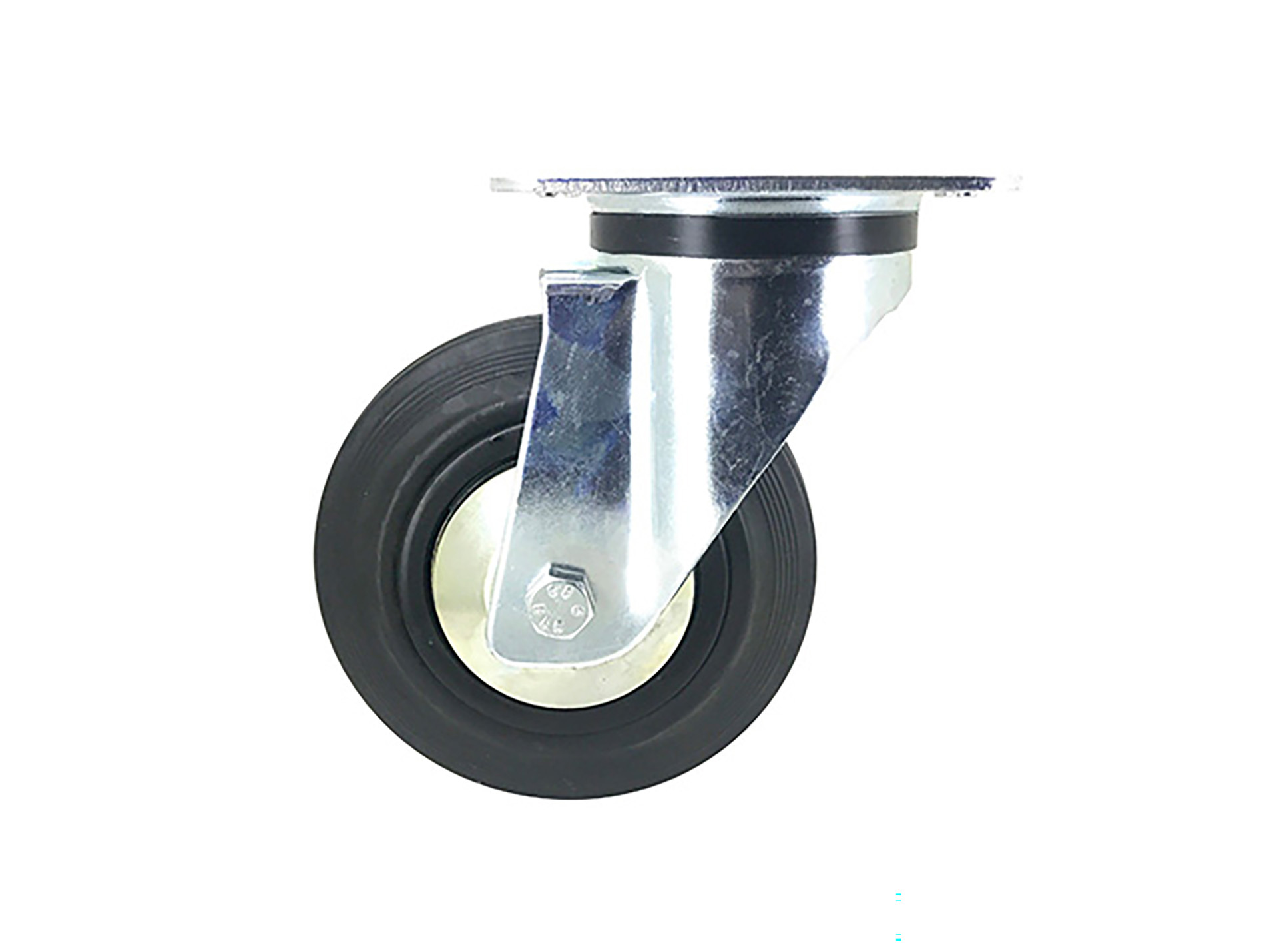 Roulette pivotante avec fixation à platine CAUJOLLE S74C Ø160mm