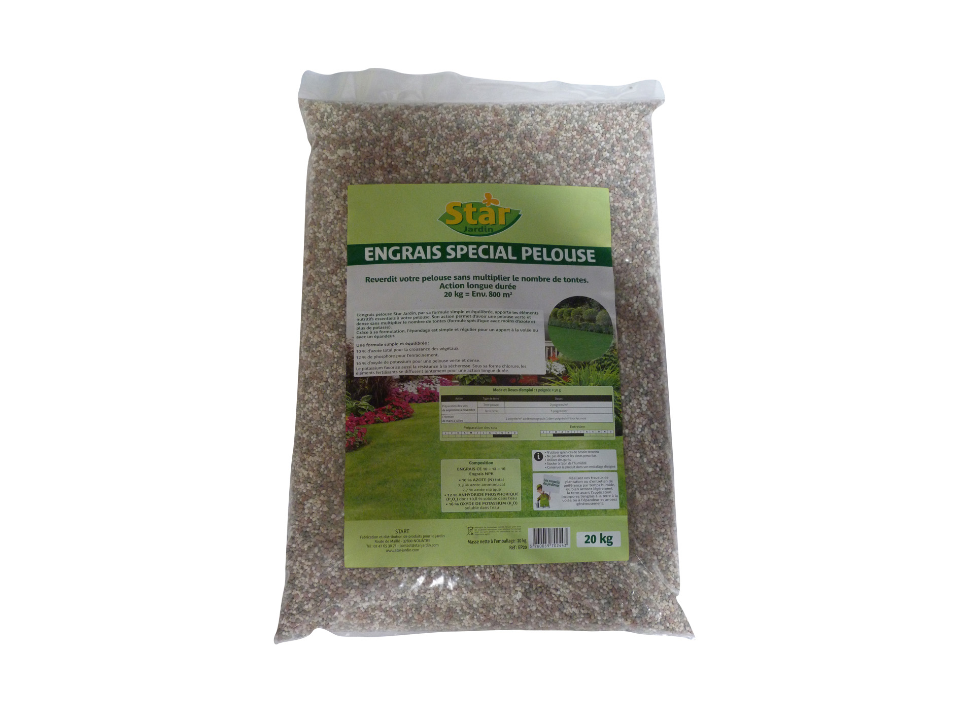 Engrais gazon 20kg