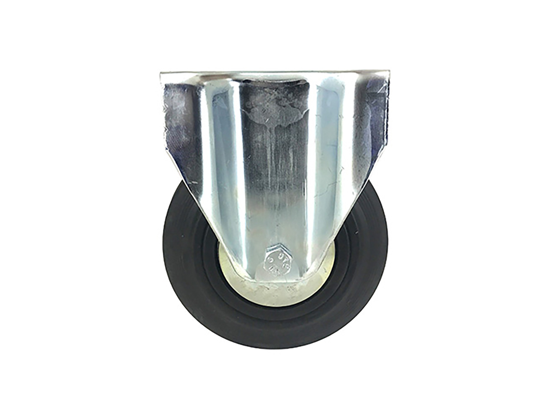 Roulette fixe avec fixation platine galet CAUJOLLE Ø160mm