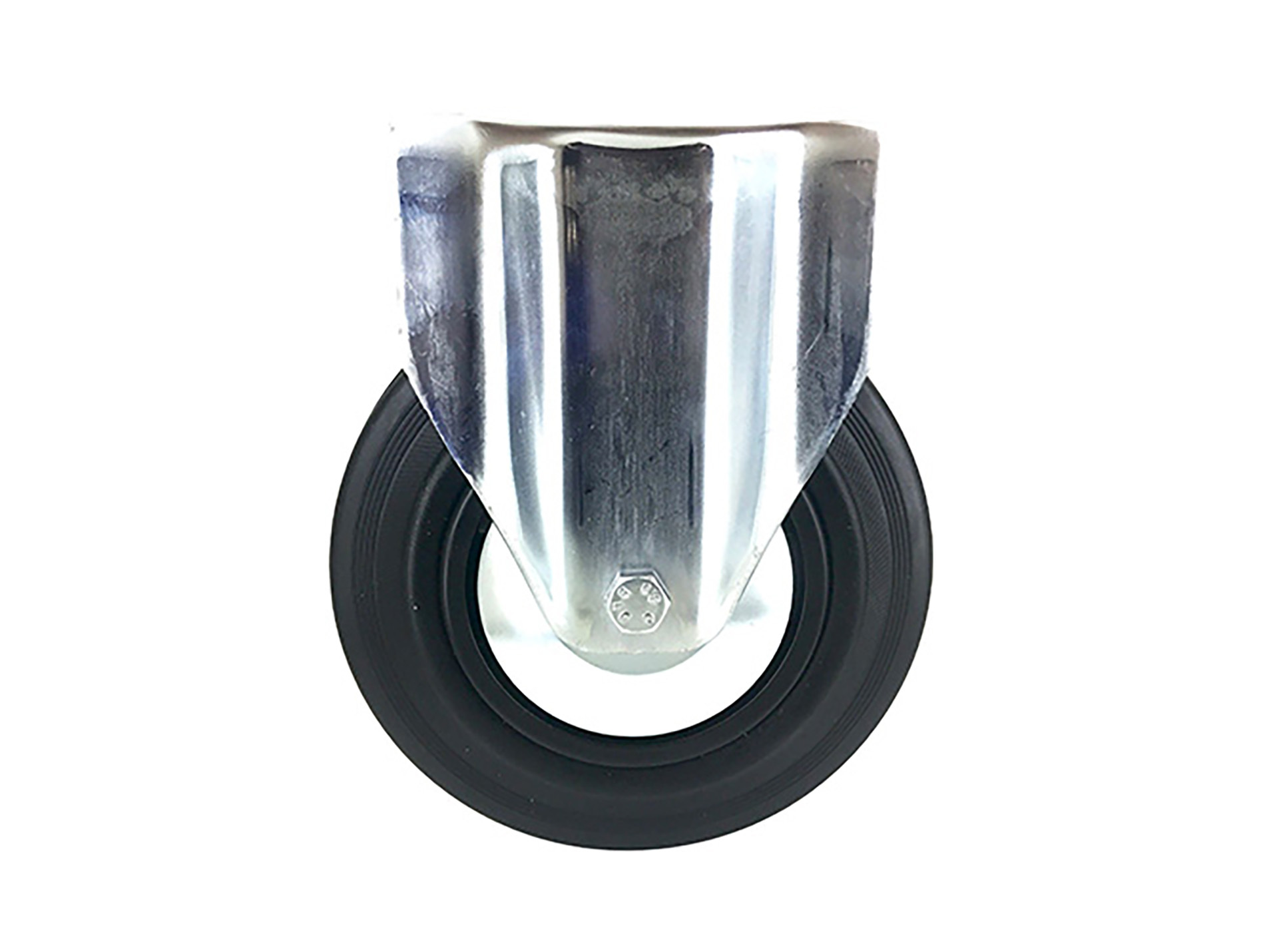 Roulette fixe avec fixation platine galet CAUJOLLE Ø200mm