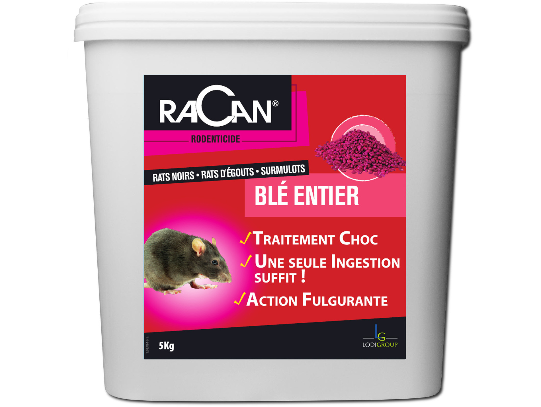 Raticide au blé entier 5kg - RESERVE AUX PROFESSIONNELS