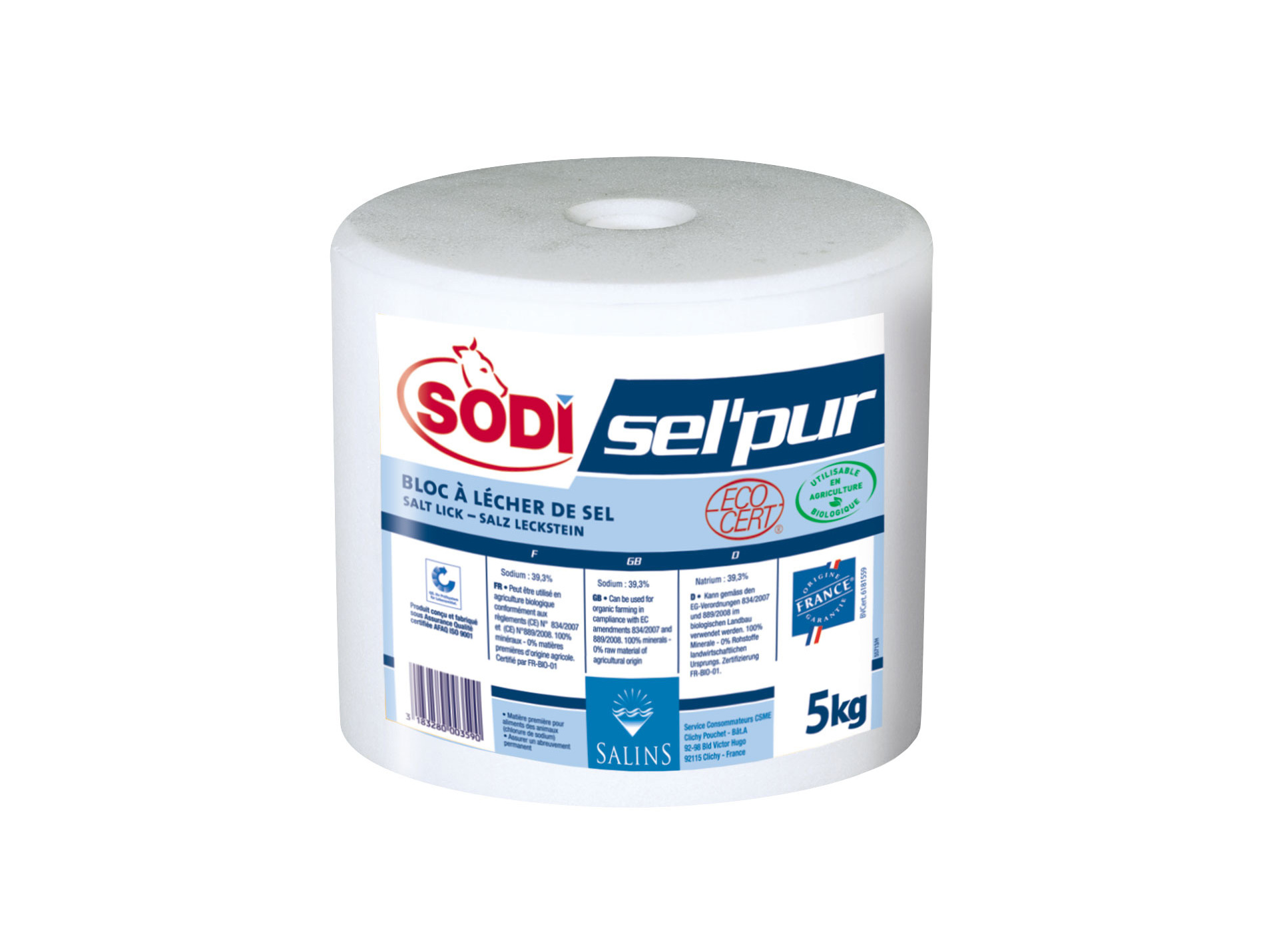 Bloc à lécher SODI sel pur 5kg