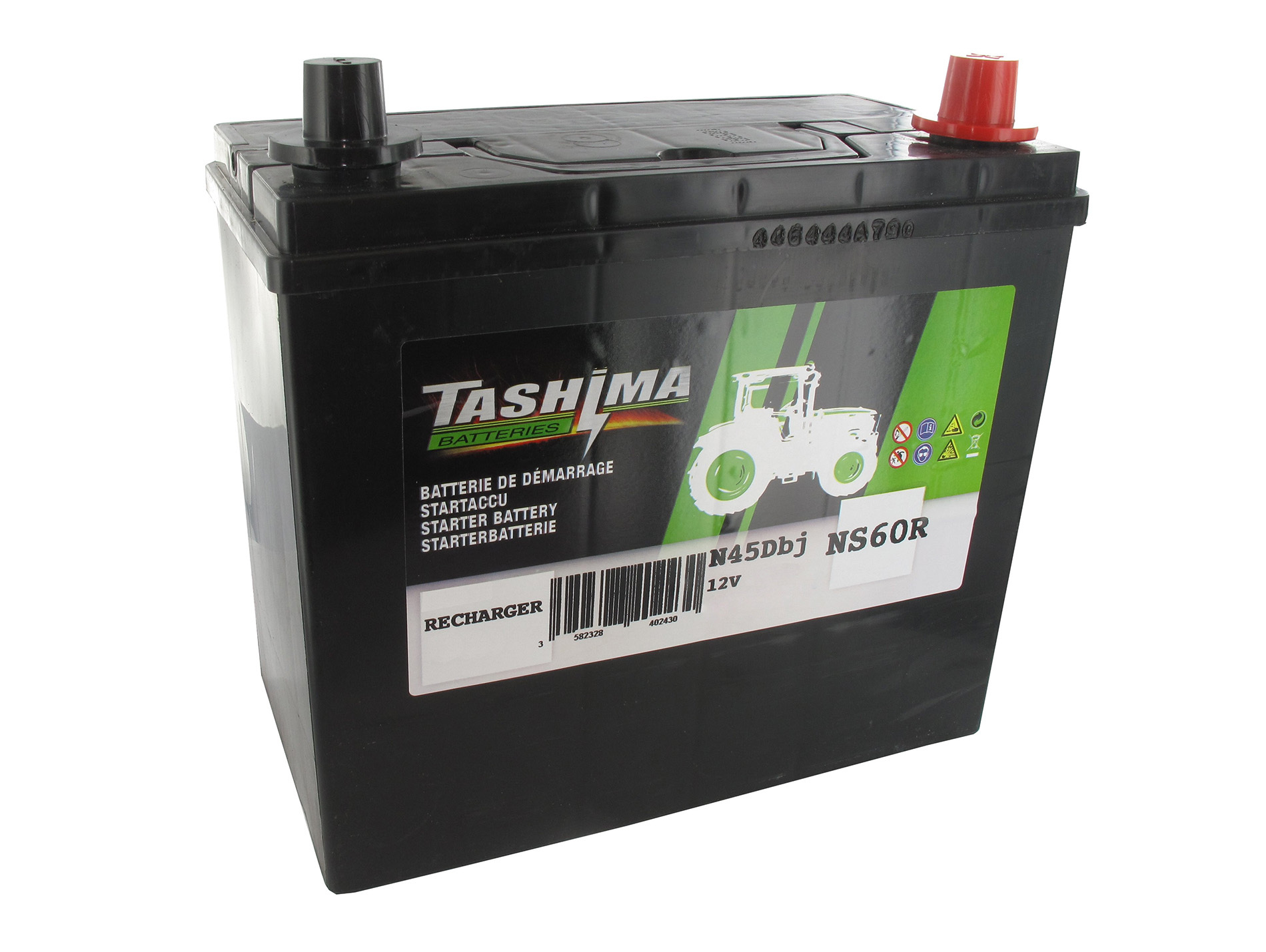 Batterie pour tondeuse autoportée TASHIMA NS60R 12V 45Ah